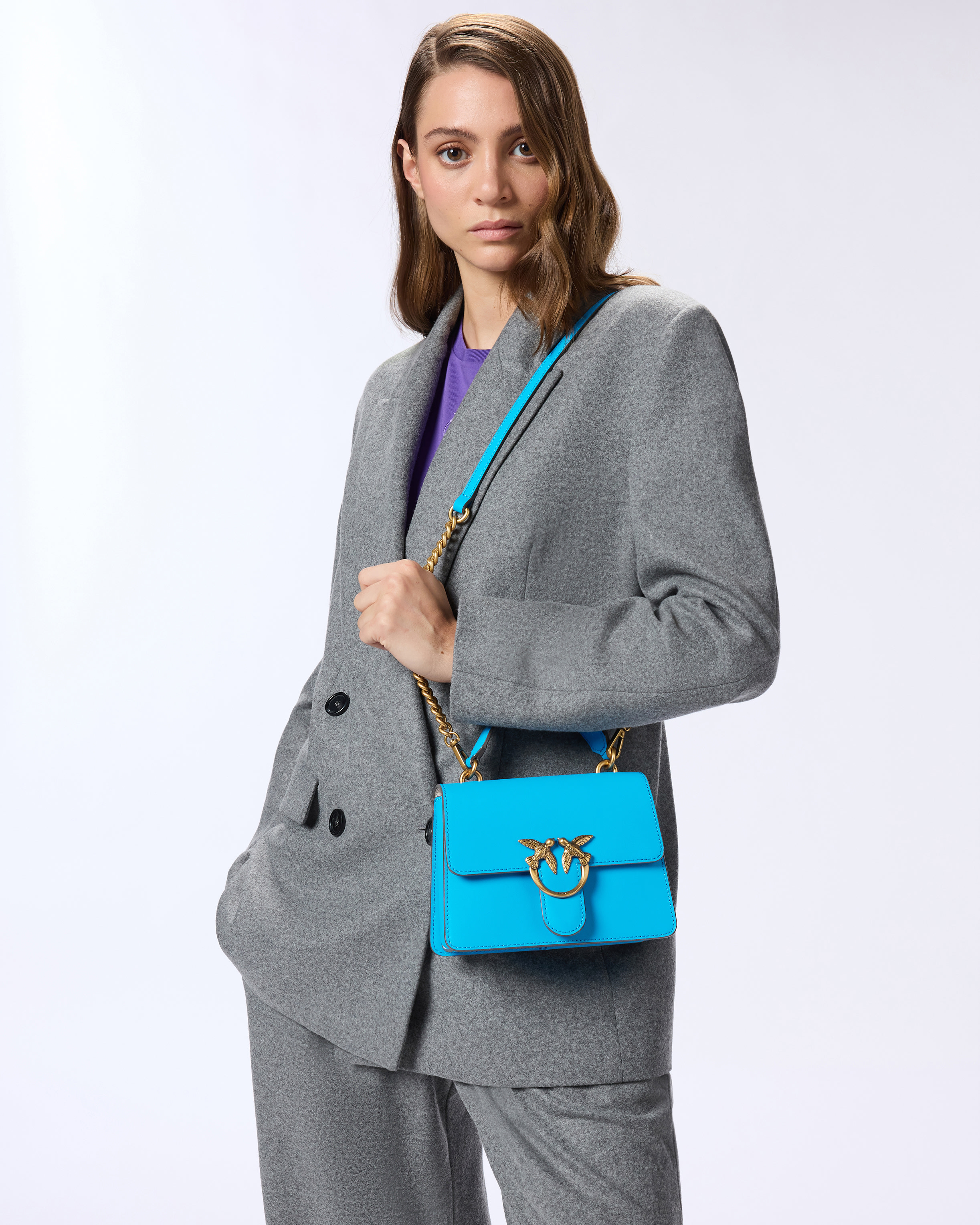 Mini-Handtasche Love Bag Top Handle Aus Leder
