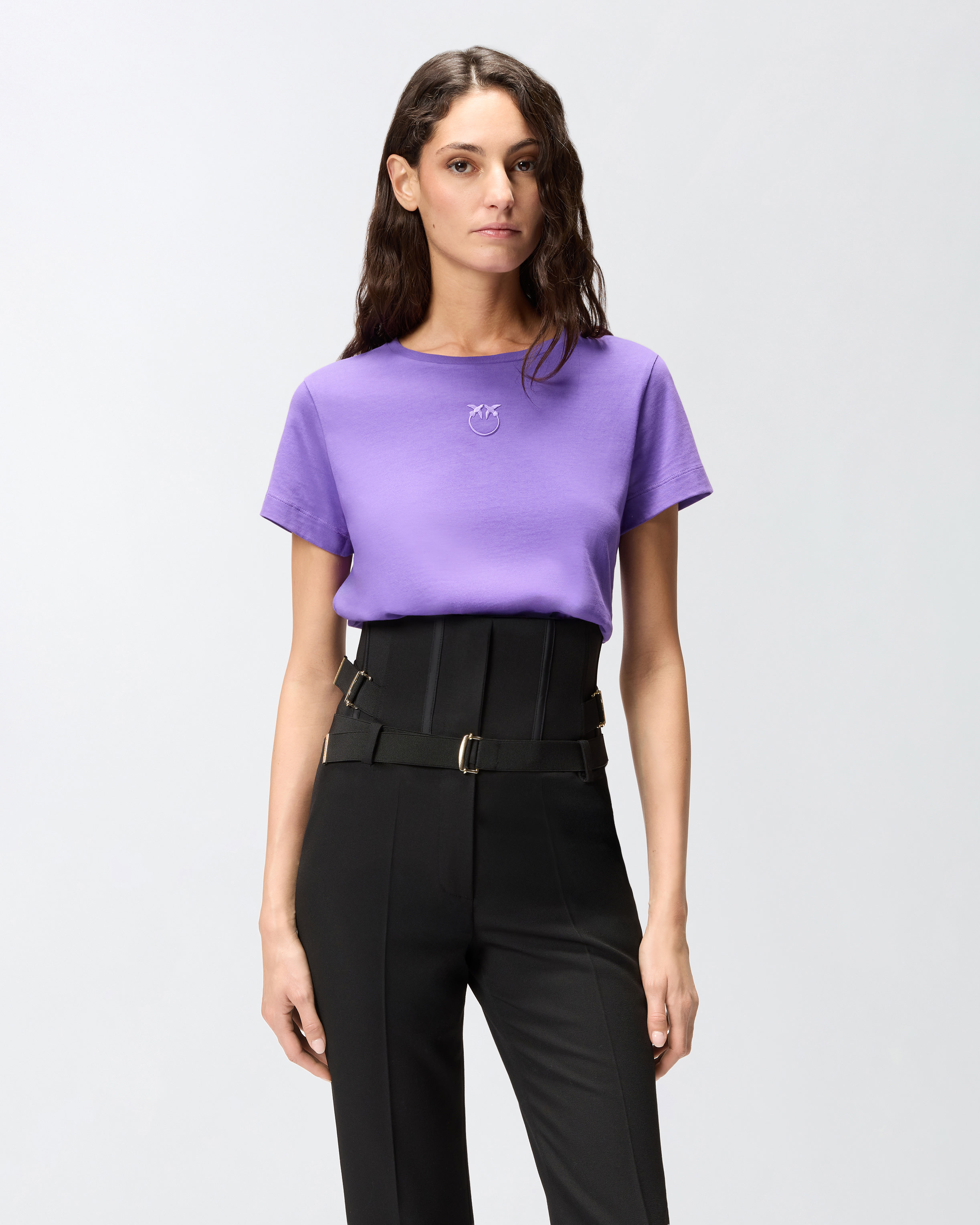 Camiseta Con Bordado Love Birds