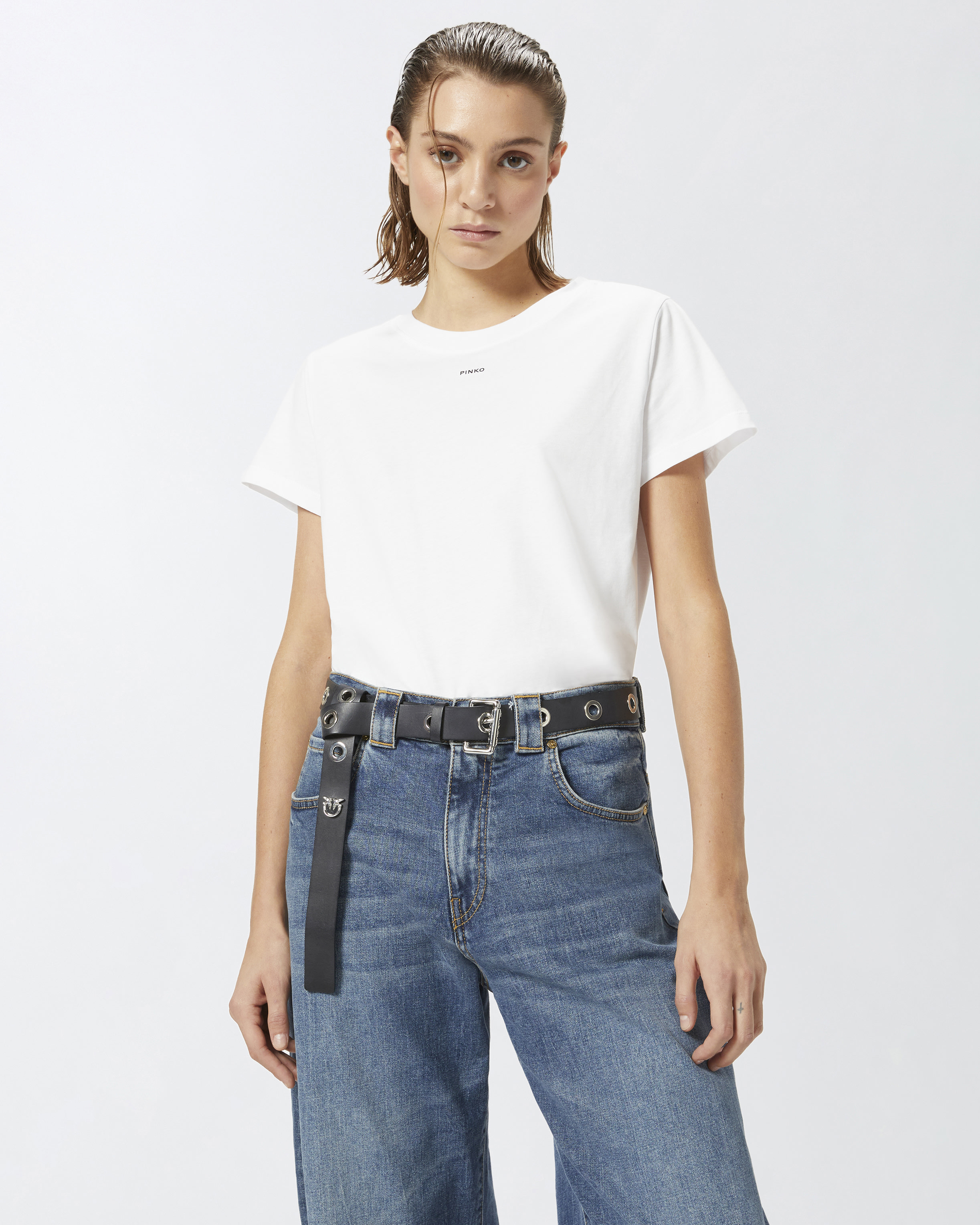 T-Shirt Mit Mini-Logo Pinko