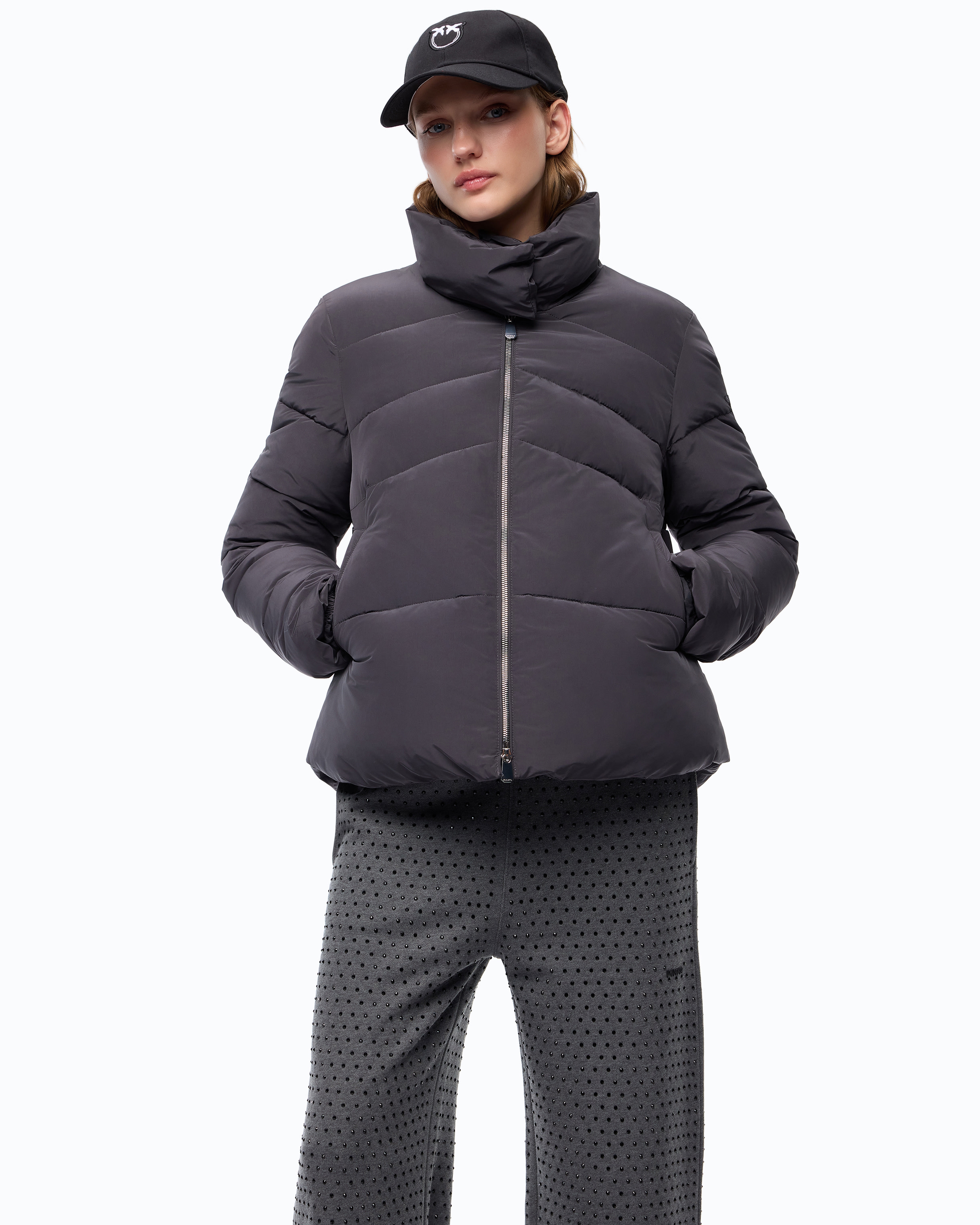 Pea Coat In Water-Repellent Technical Canvas