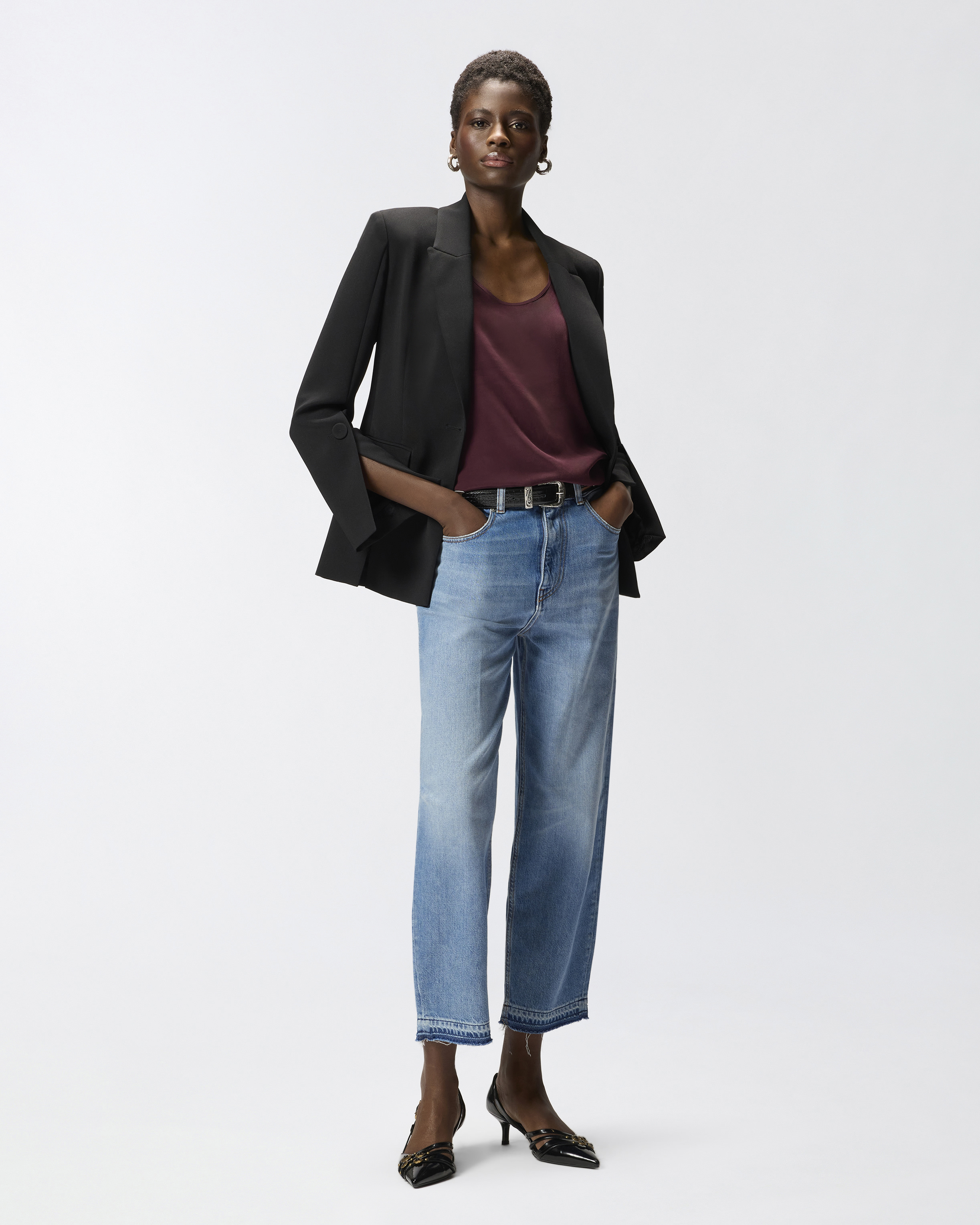 Jeans Balloon Fit Con Scoloriture