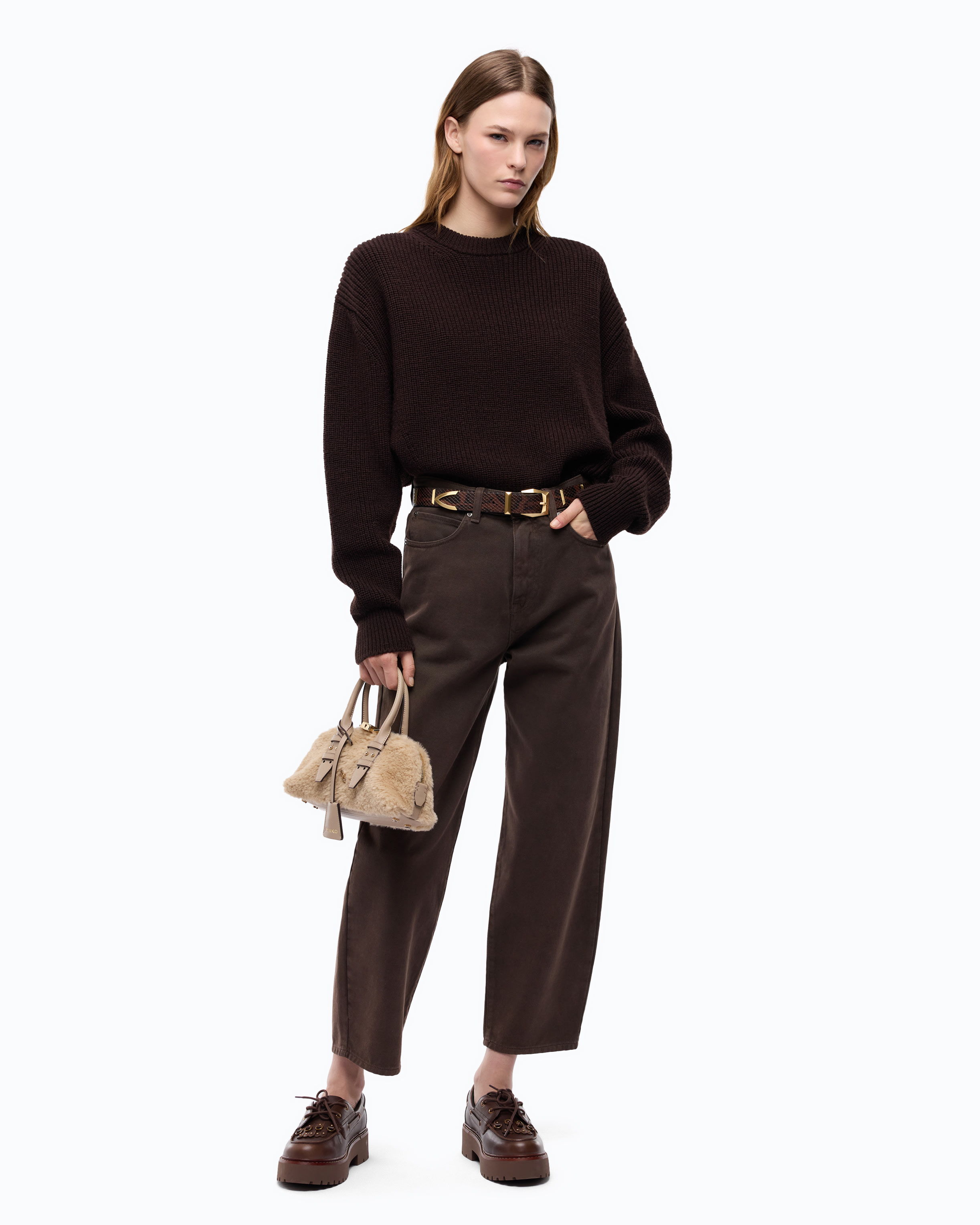 Pantaloni Barrel Fit In Bull Denim