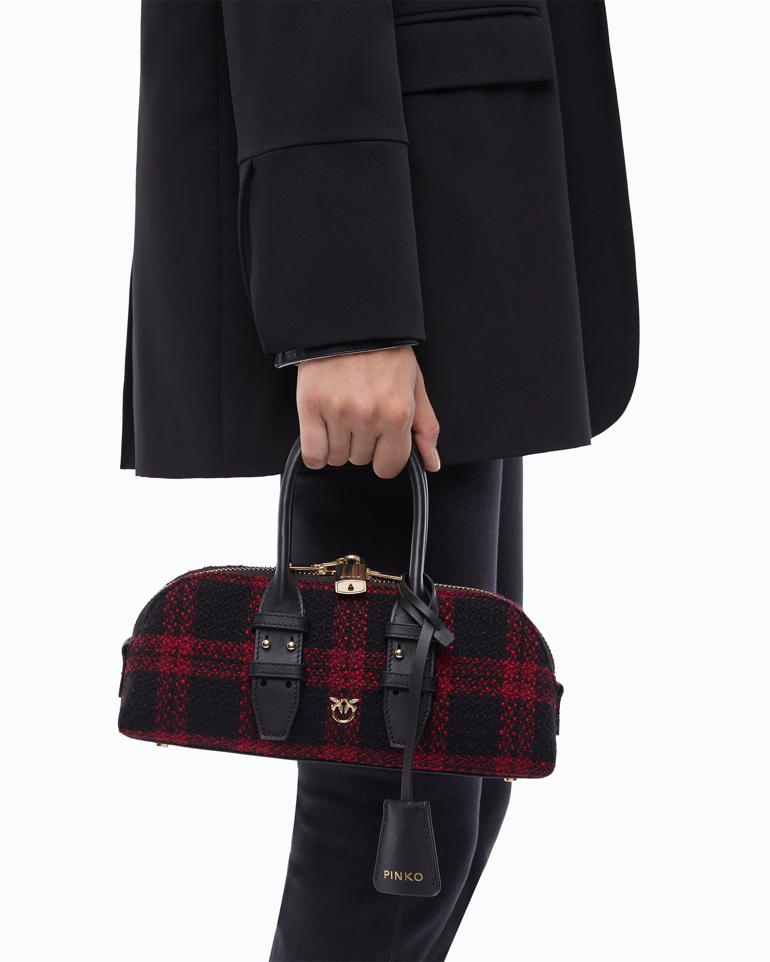 Escape Bag Horizontal Small Handbag In Tweed And Leather