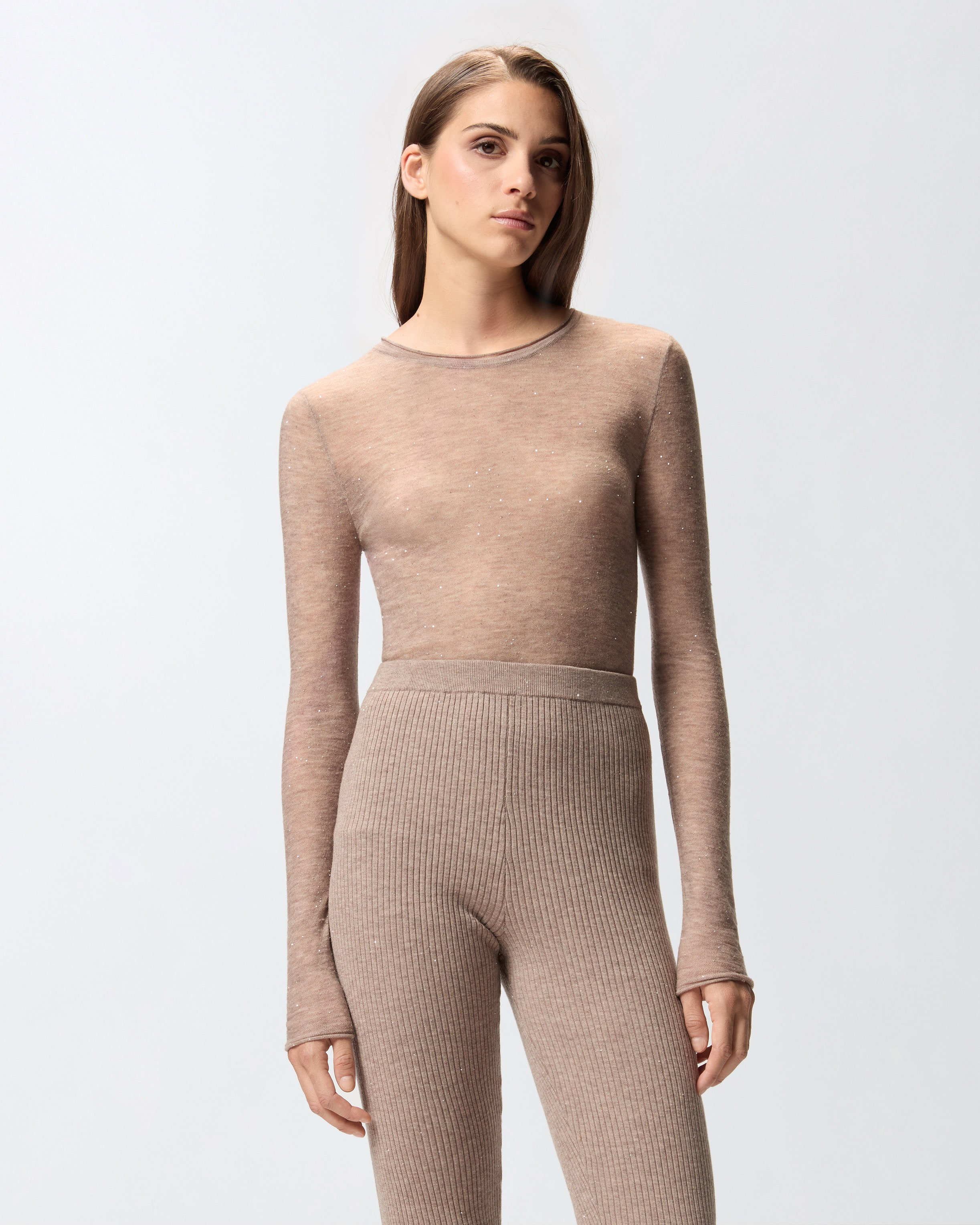 Crew-Neck Sweater With Sequins