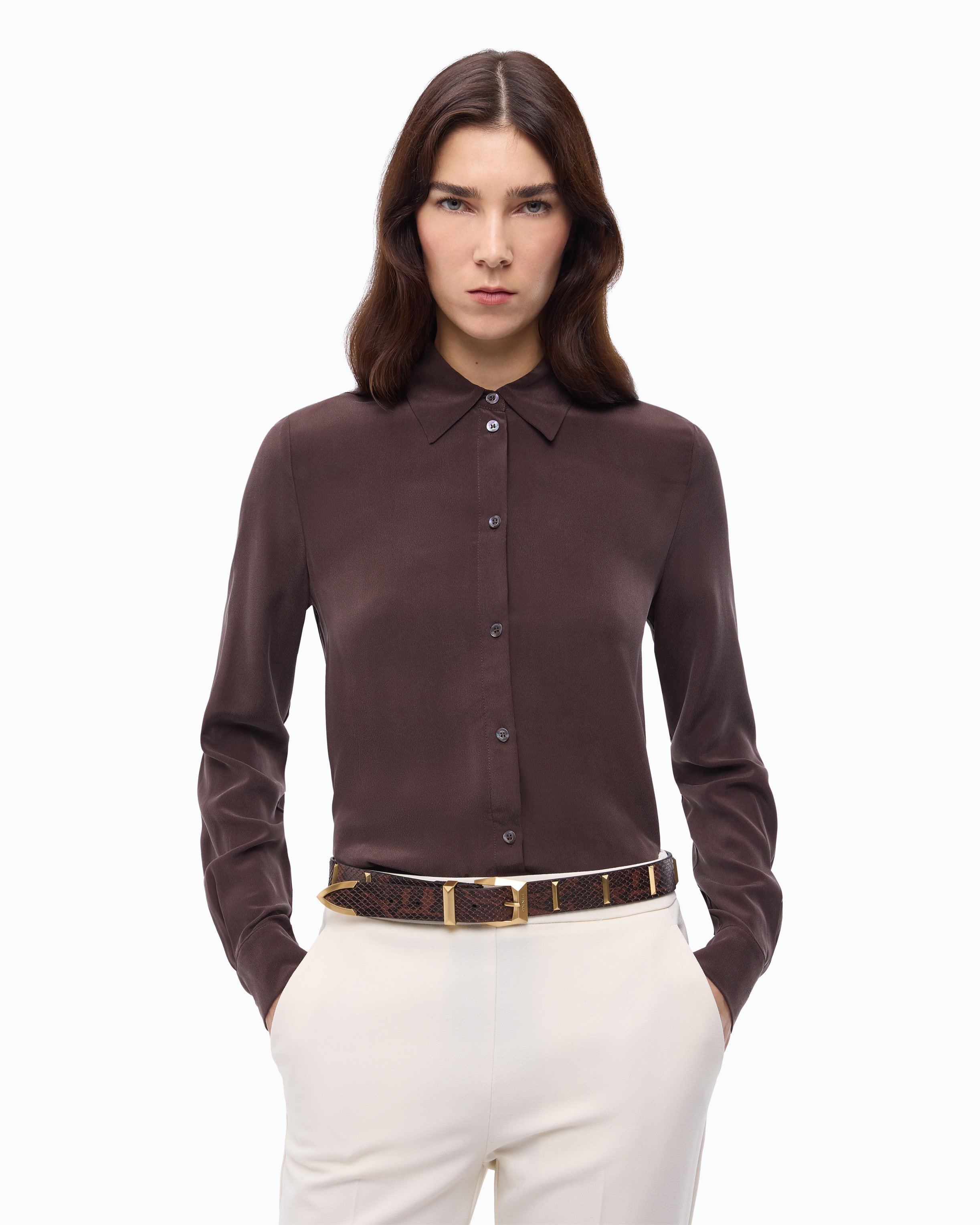 Bluse Aus Seide Sand Wash