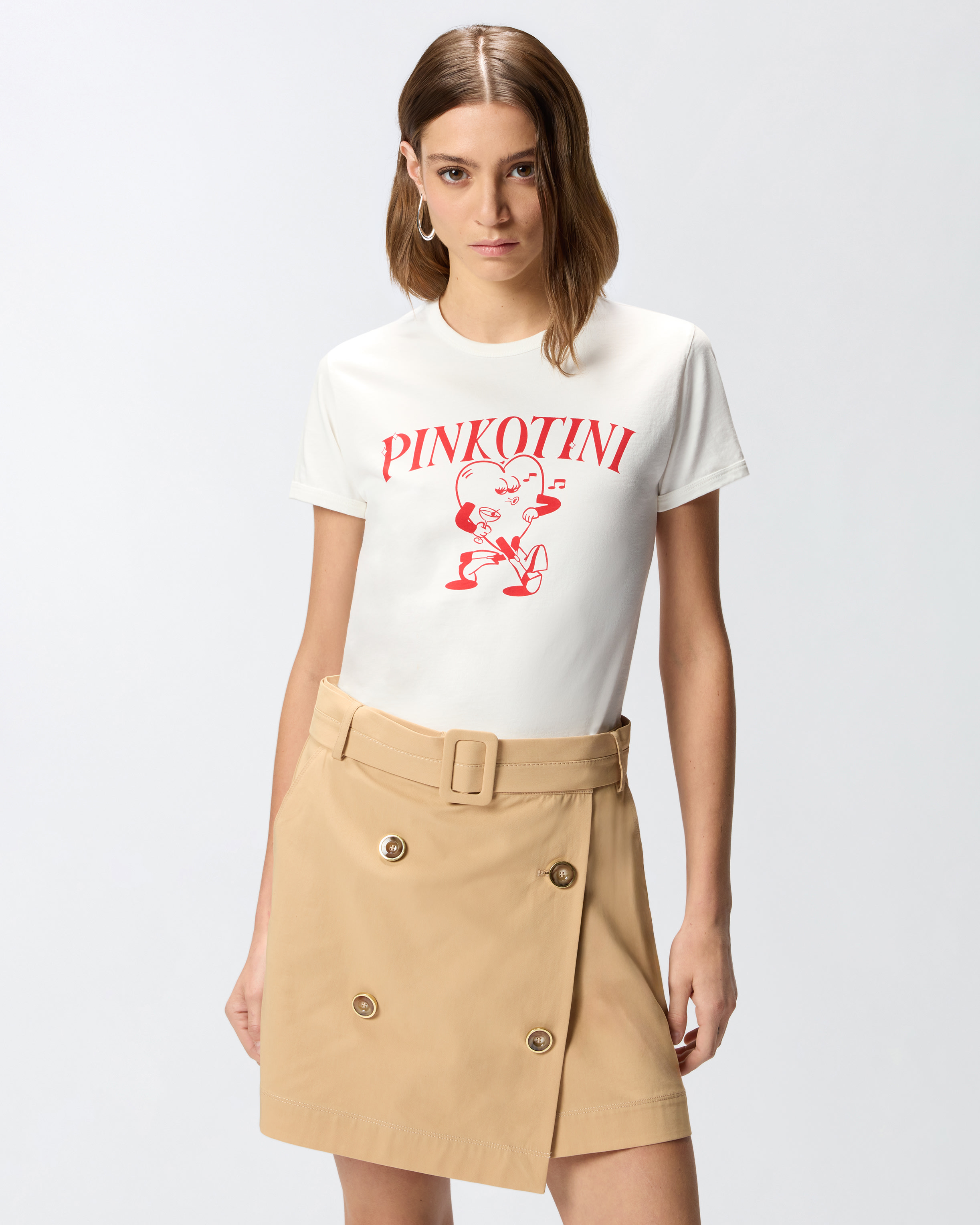 T-Shirt Con Stampa Cuore E Pinkotini