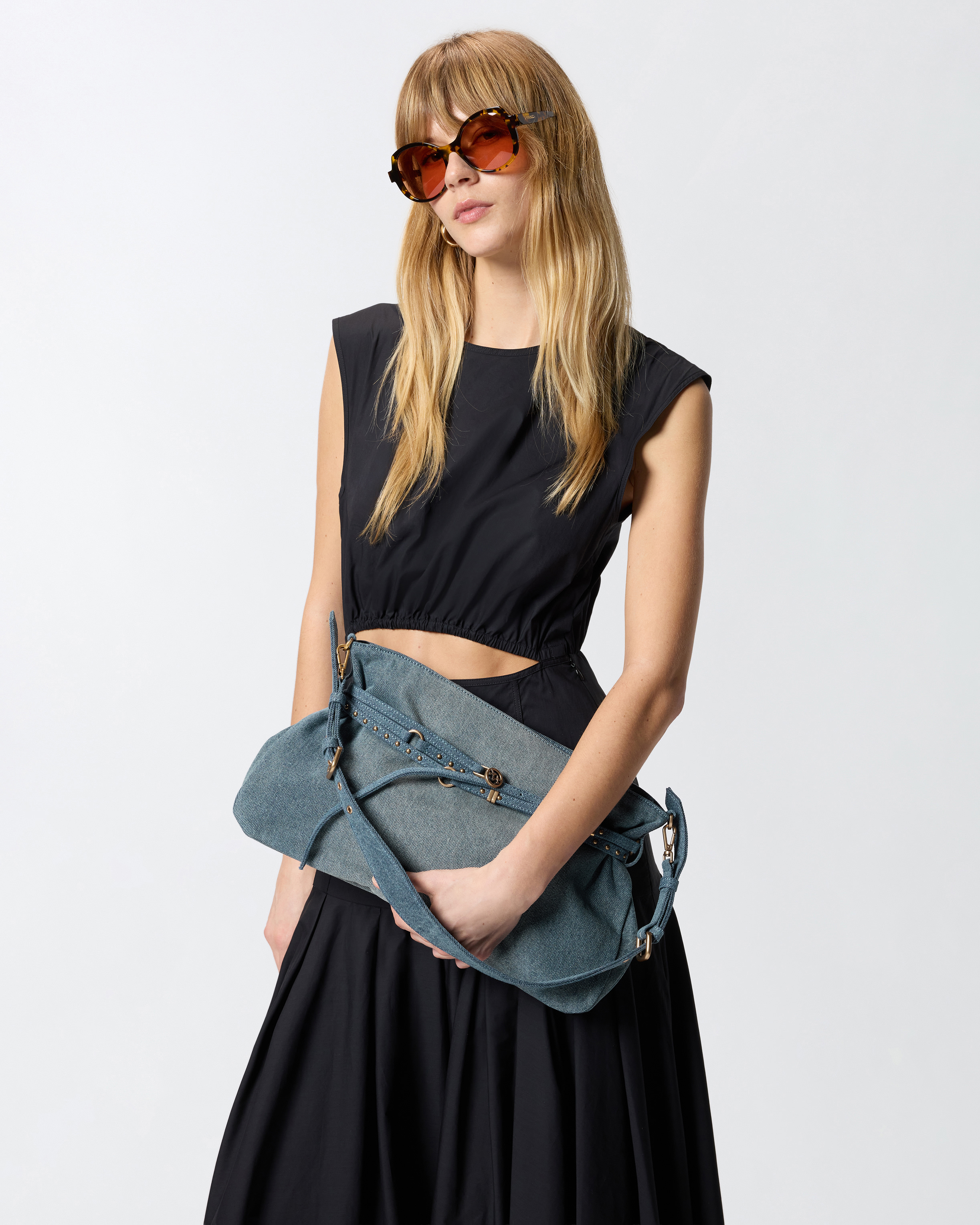 Borsa A Spalla Grande Belt Bag Big In Denim