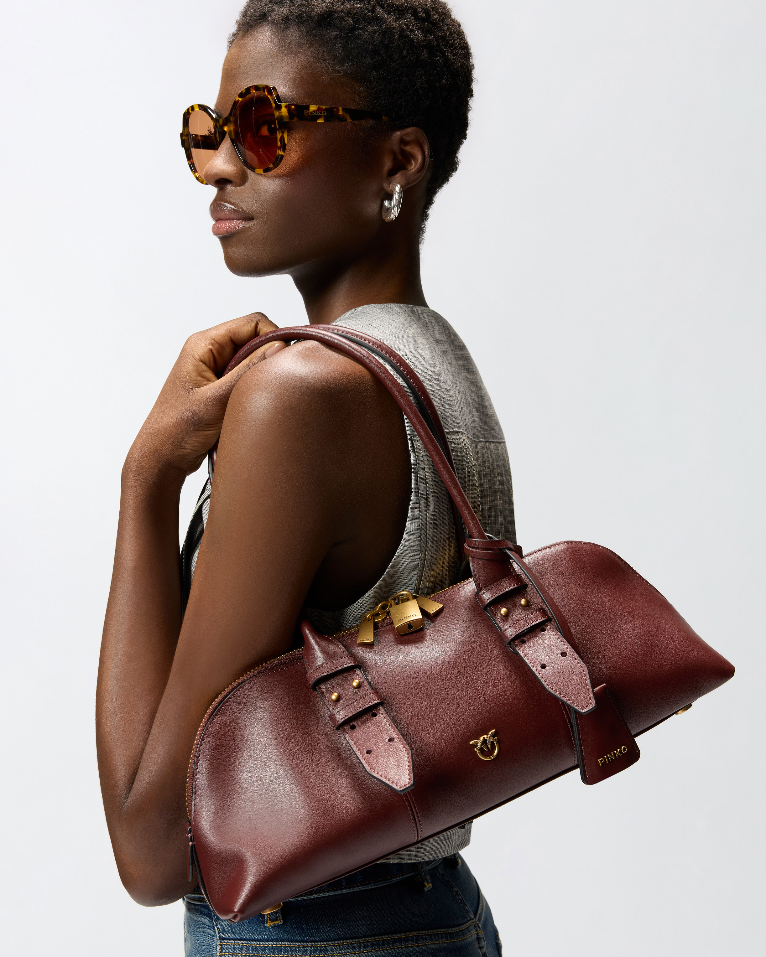 Große Schultertasche Escape Bag Horizontal Aus Leder