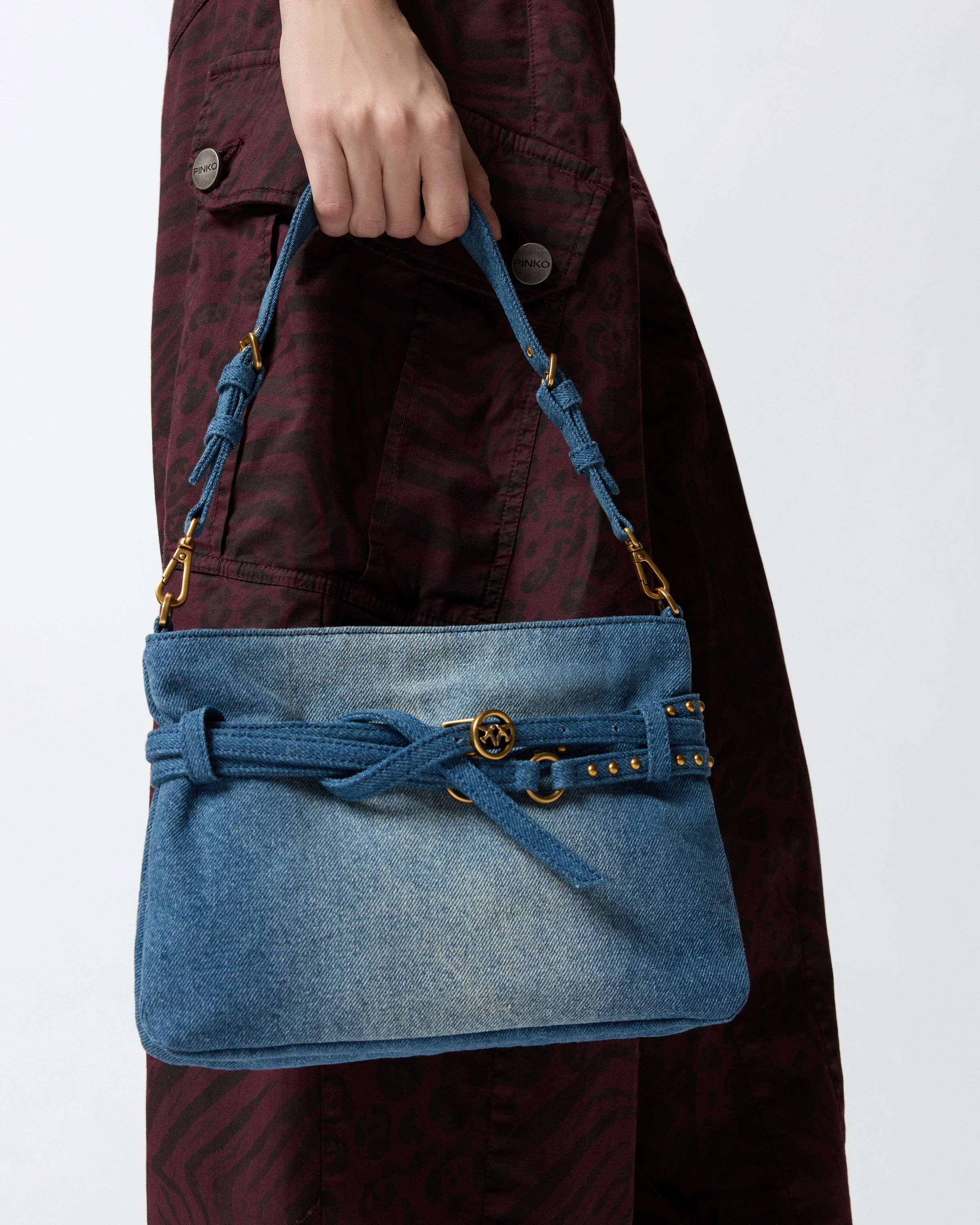 Borsa A Spalla Piccola Belt Bag Mini In Denim