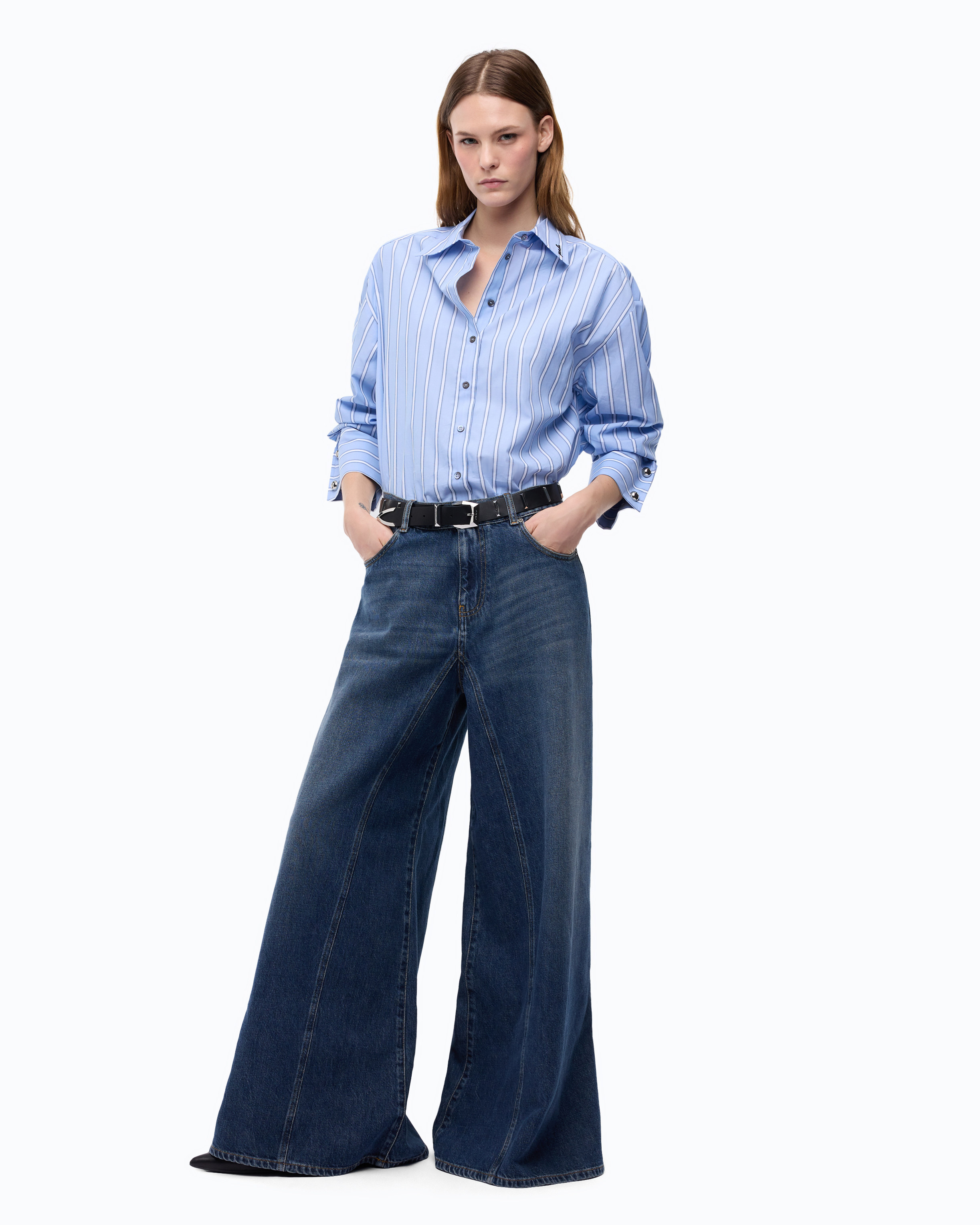 Flared Jeans With Super Wide Leg