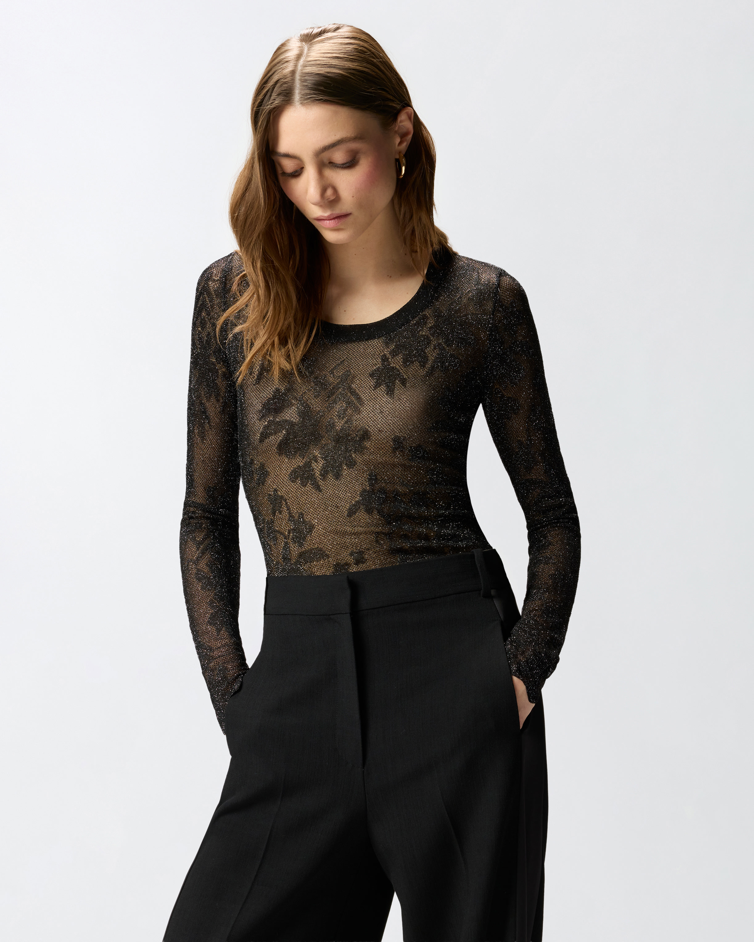 Pullover Aus Floraler Spitze