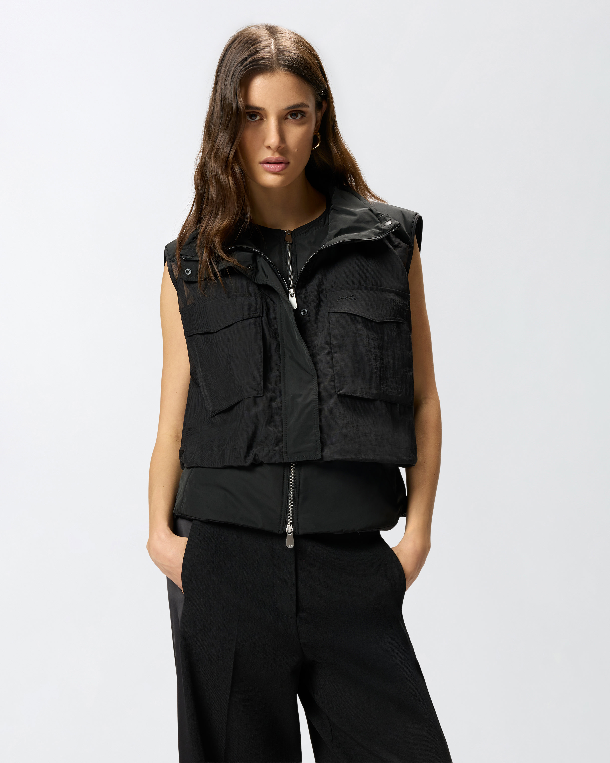 Piumino Smanicato Con Coulisse