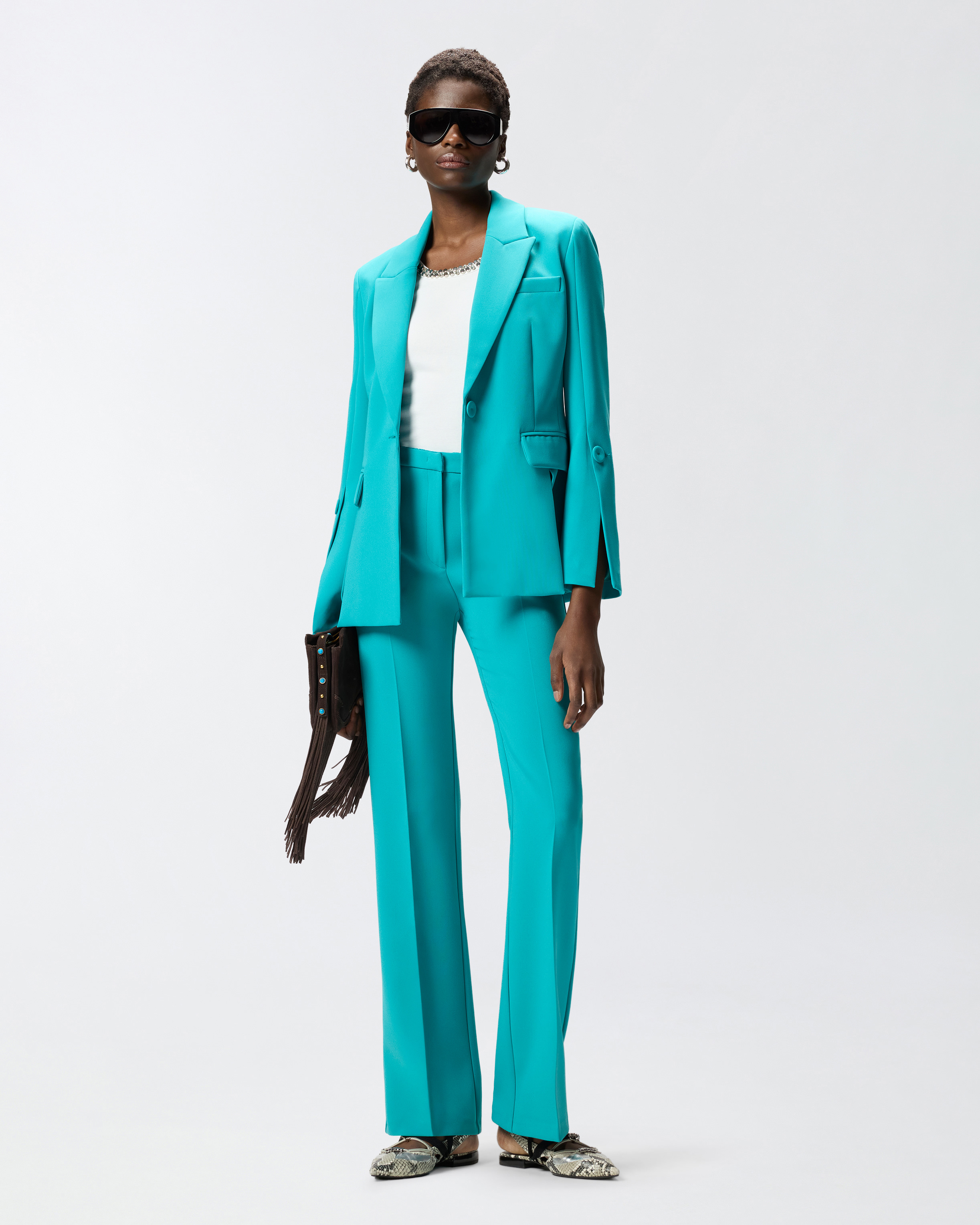 Trousers With Pressed Pleat Detail