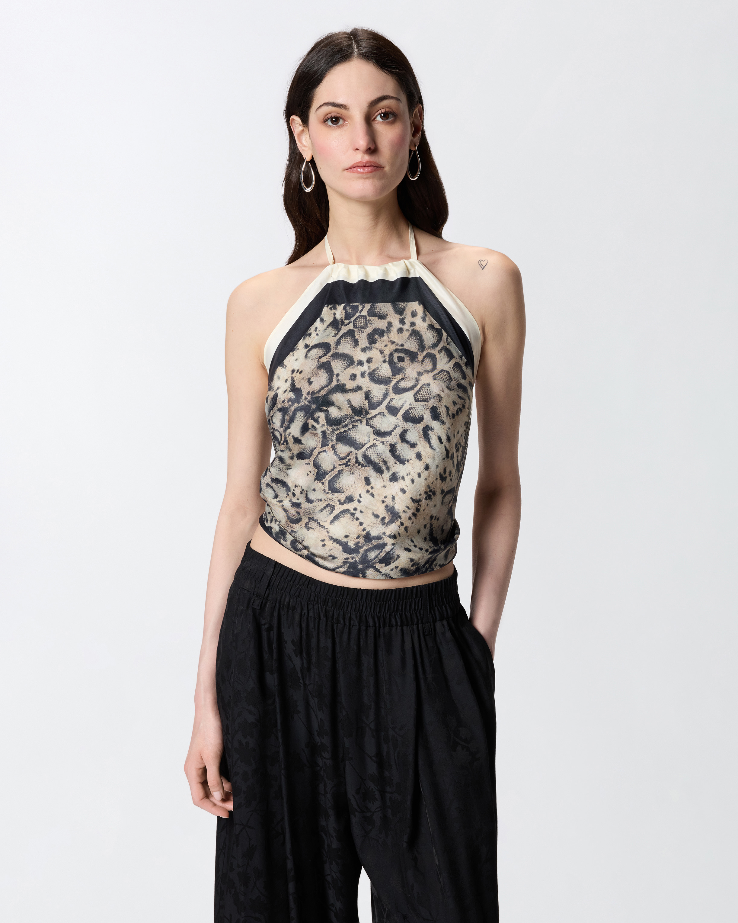 Cover-Up Top With Snake Print
