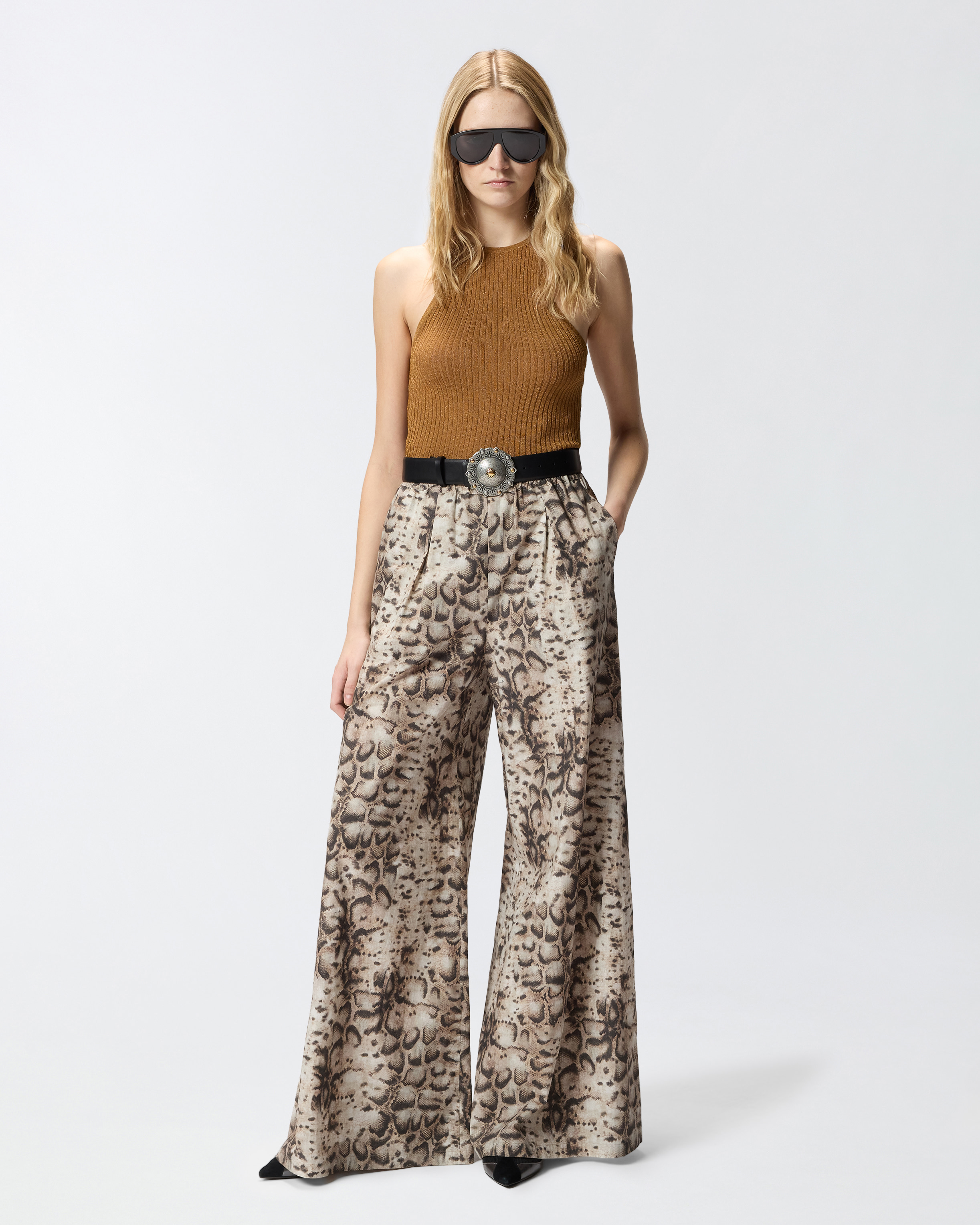 Weite Hose Mit Snakeprint