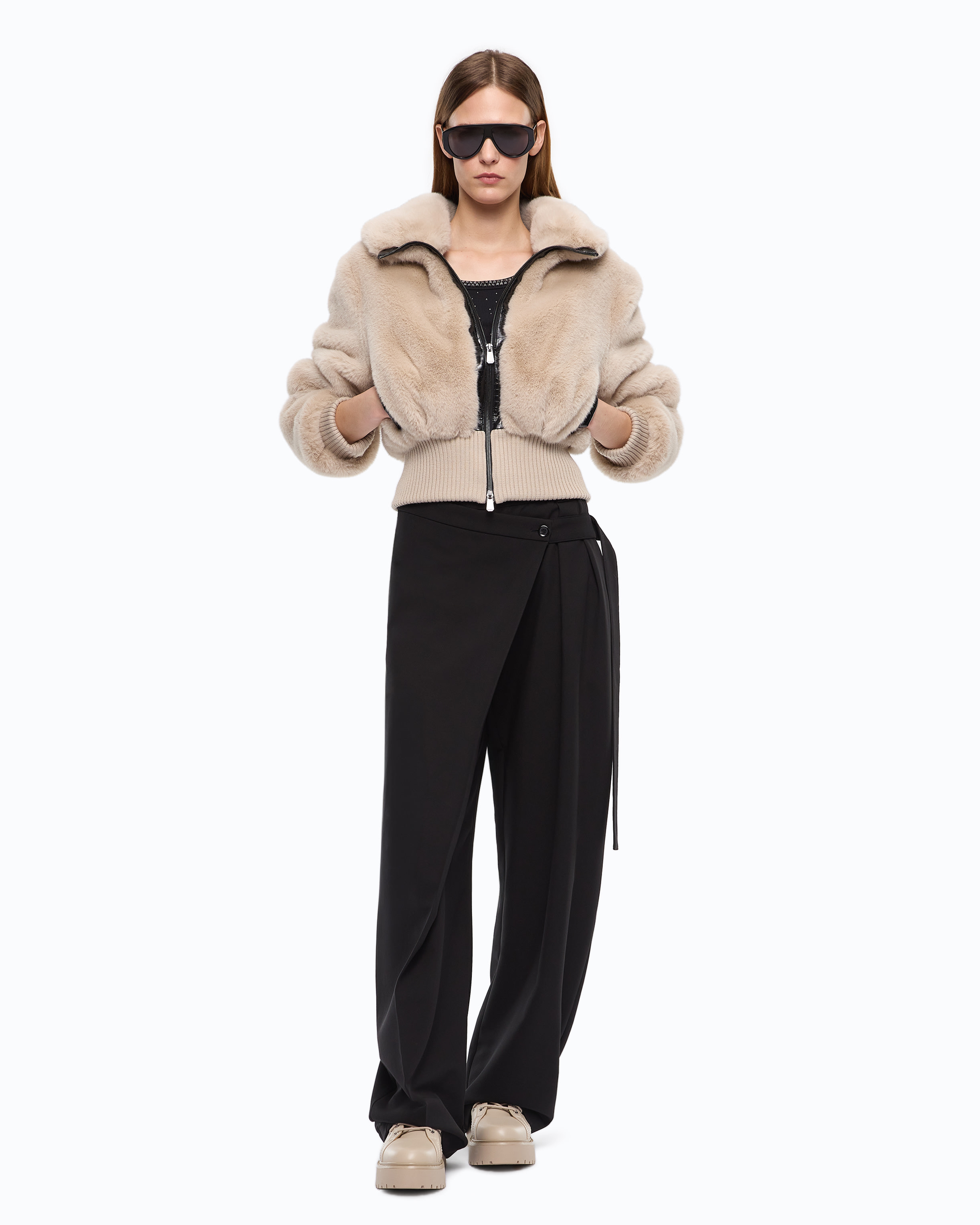 Faux Fur Bomber Jacket