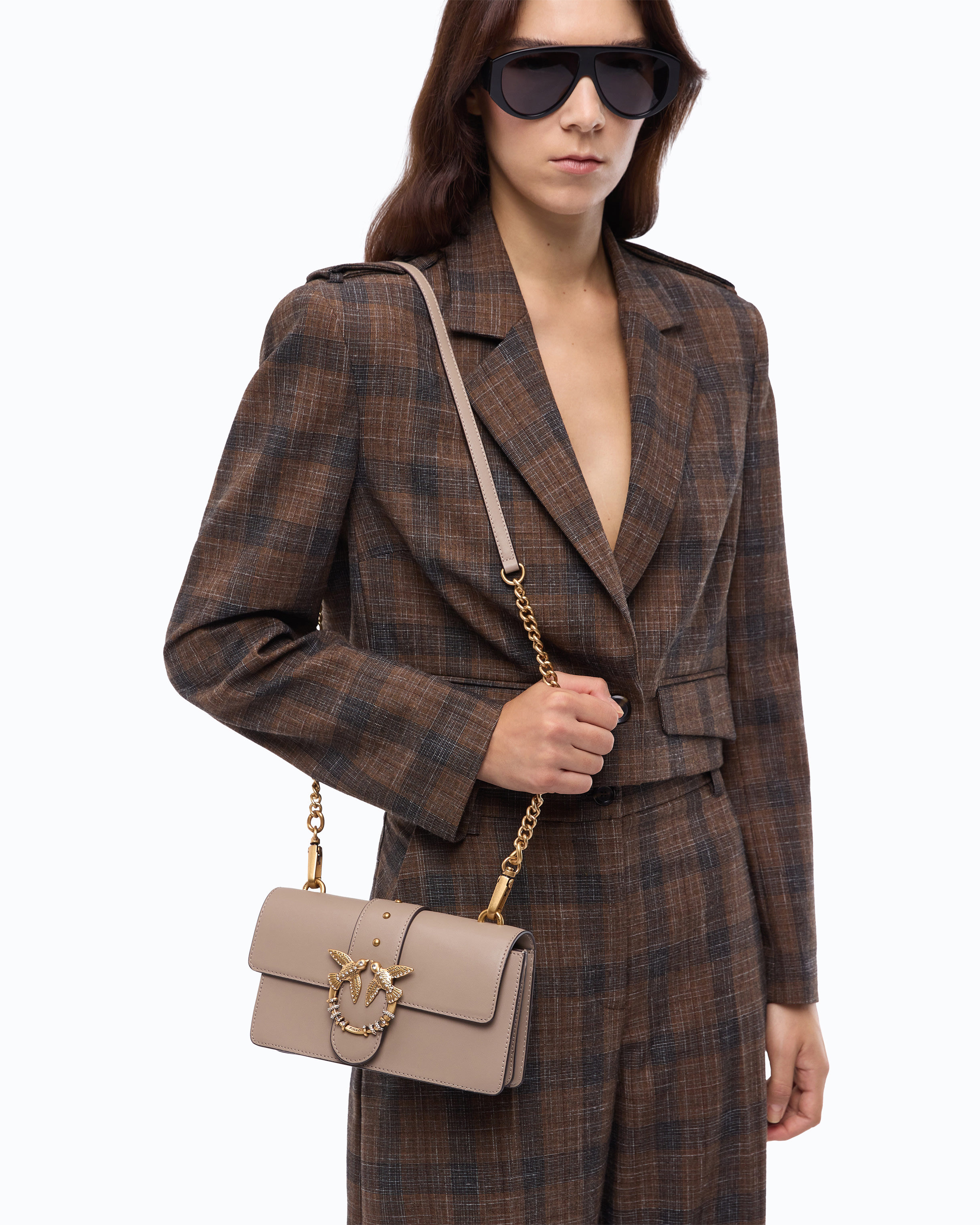 Bolso Bandolera Mini Love Bag One De Piel Con Hebilla Tipo Joya