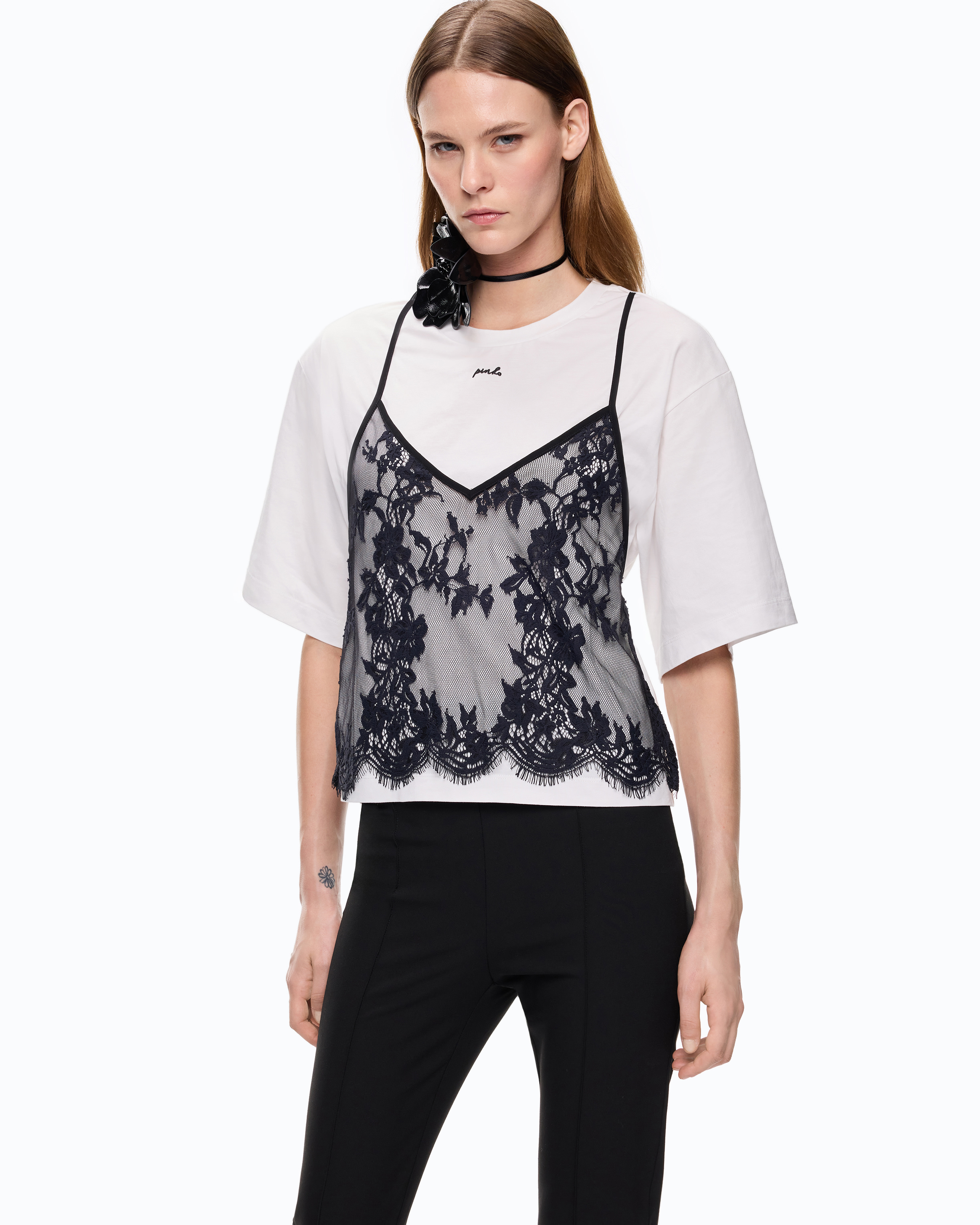 T-Shirt Avec Top En Dentelle
