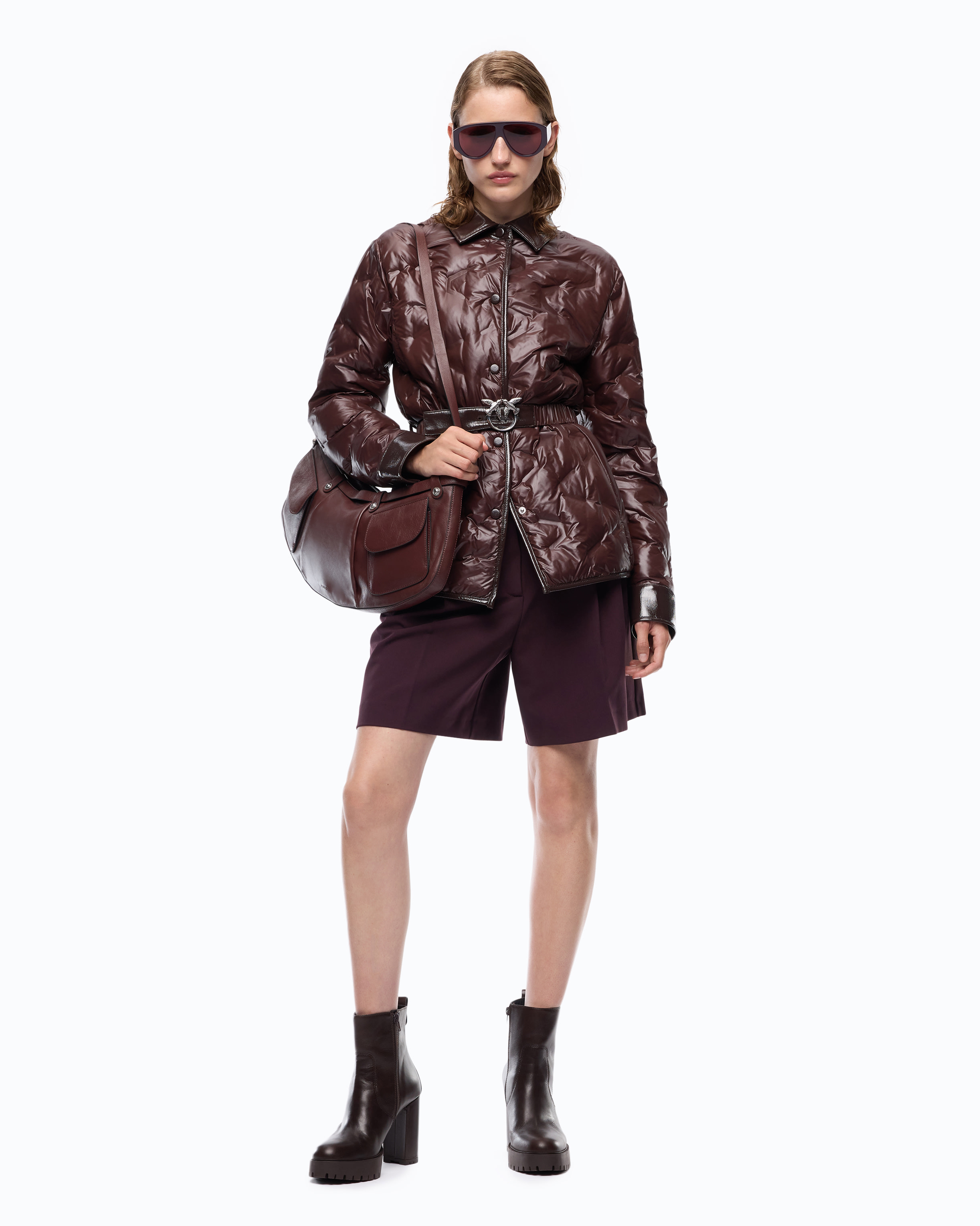 Chaqueta Camisera Acolchada De Tejido Semibrillante