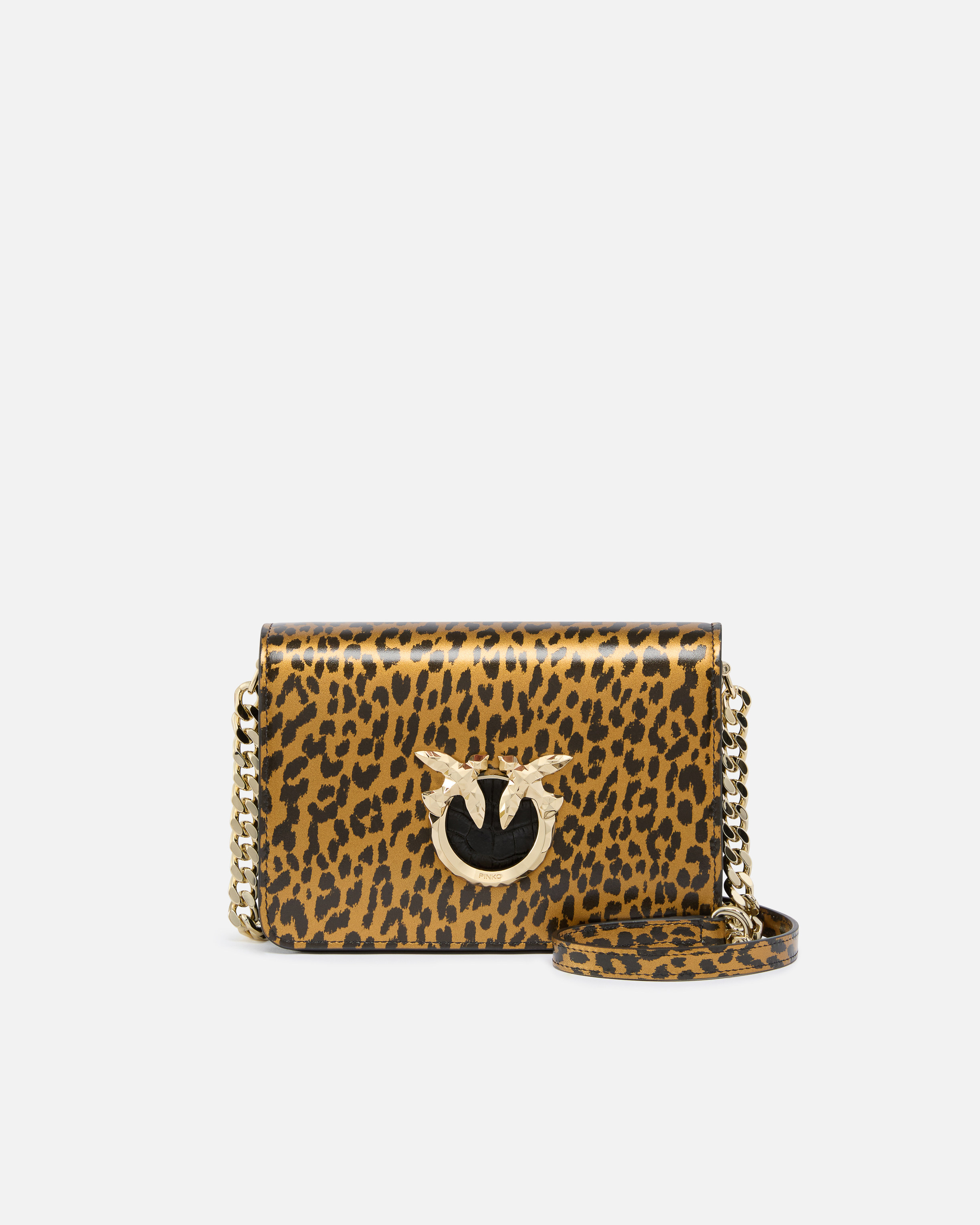 Torebka W Cętki Mini Love Bag Na Długim Pasku Pinko Galleria
