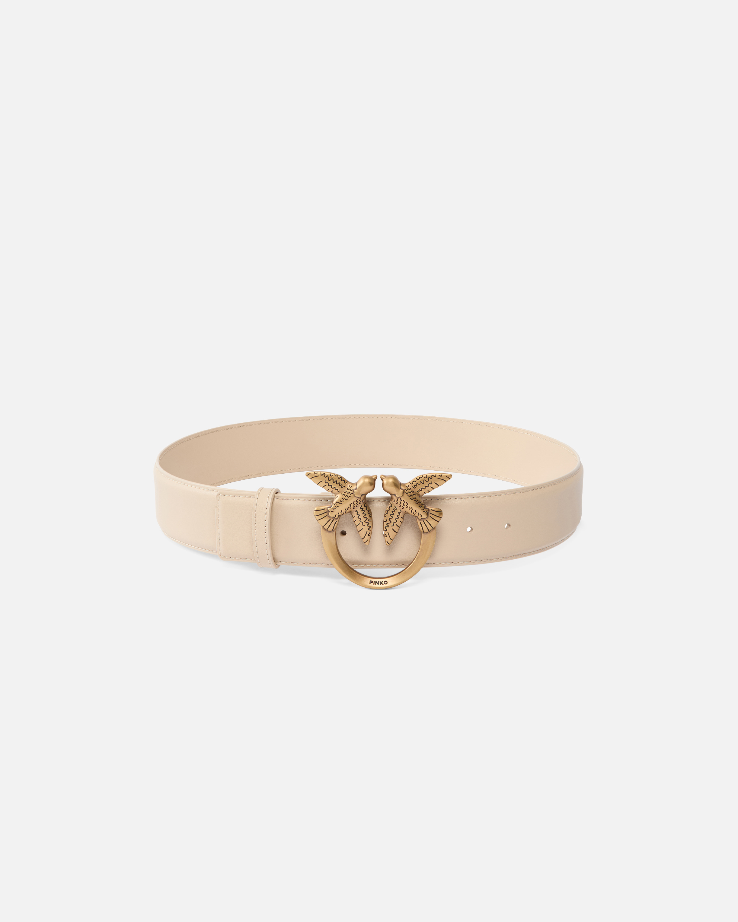Cintura Alta Love Birds In Pelle 4Cm