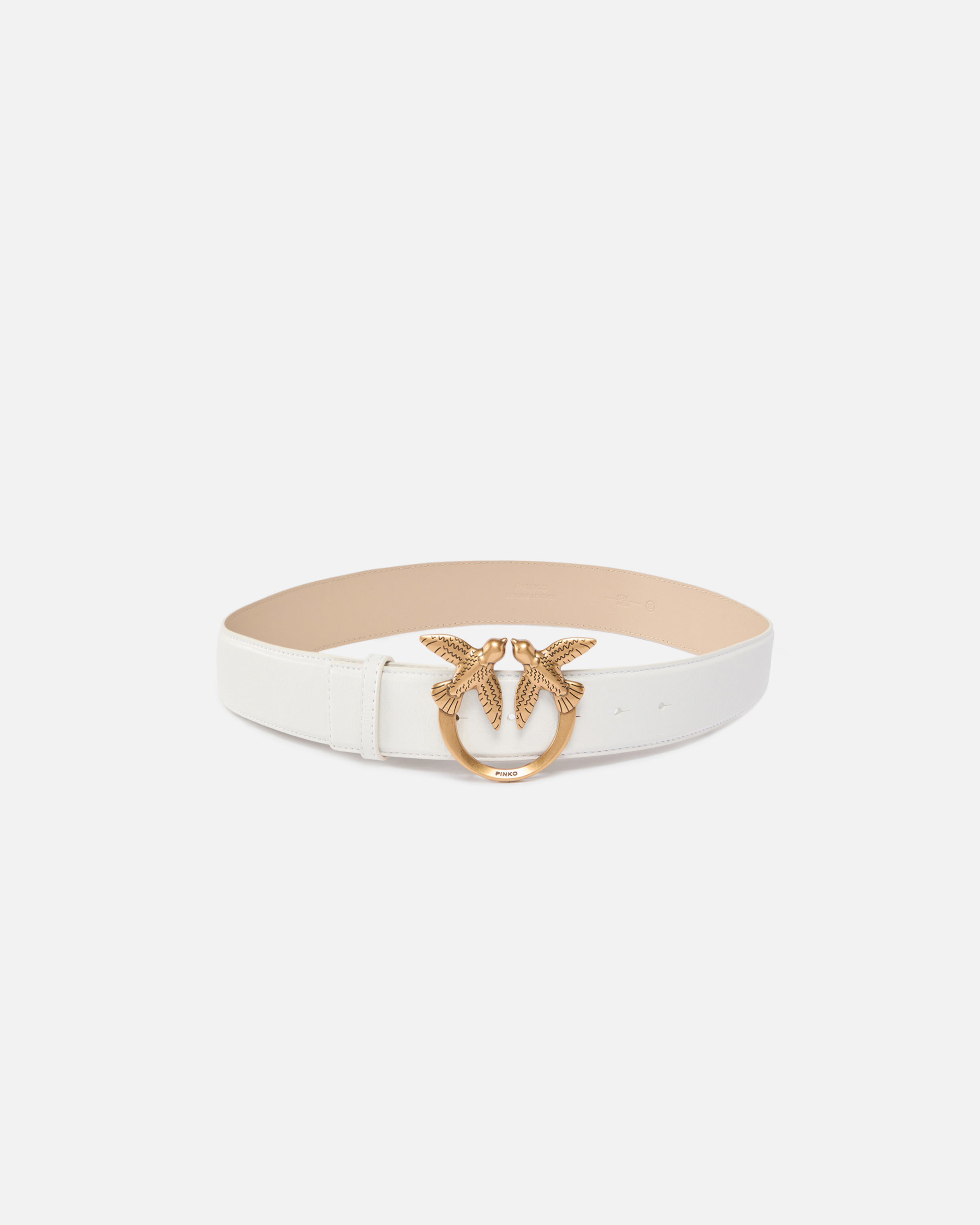 Cintura In Pelle Con Fibbia Love Birds 4 Cm
