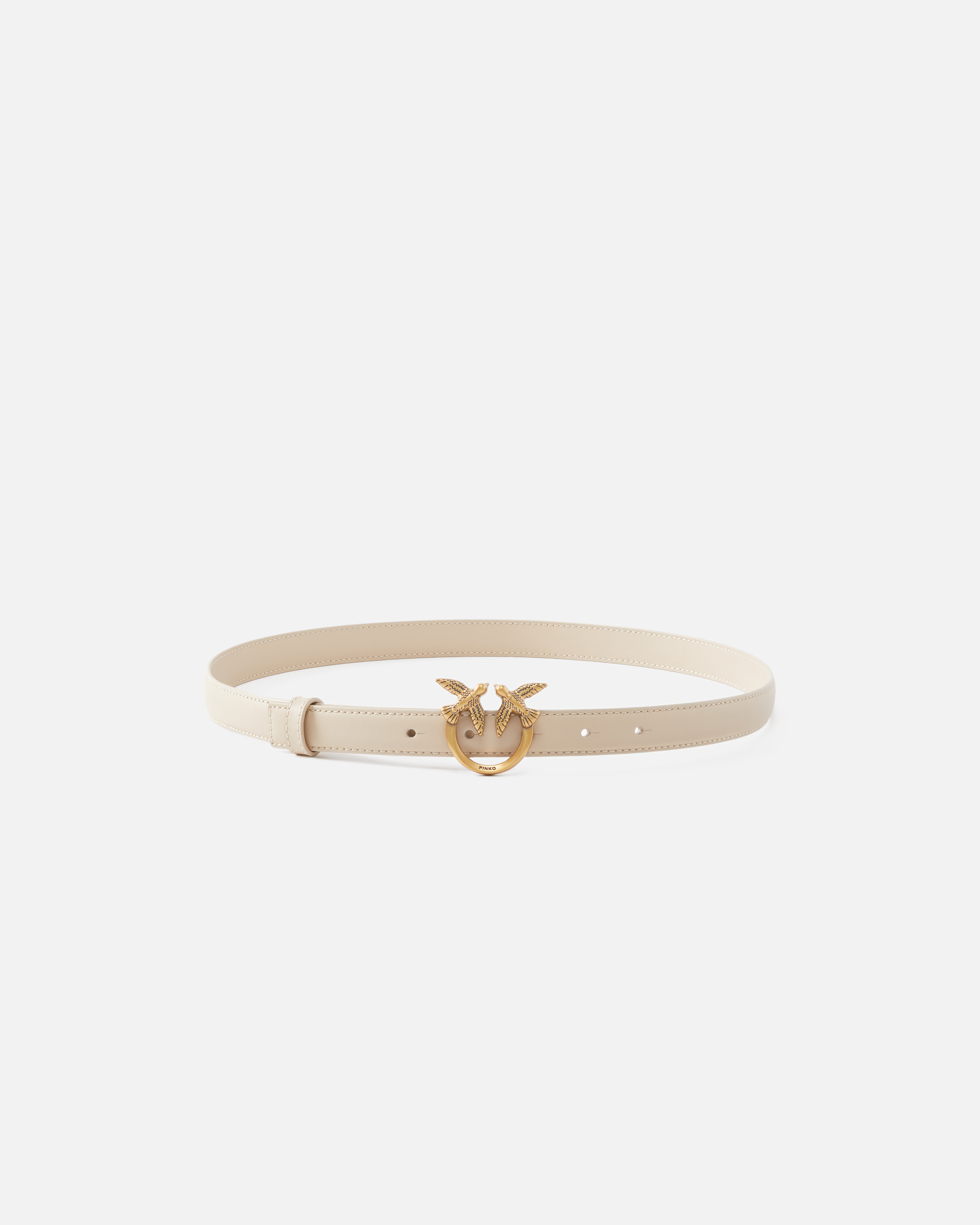 Cintura Sottile Love Birds In Pelle 2Cm
