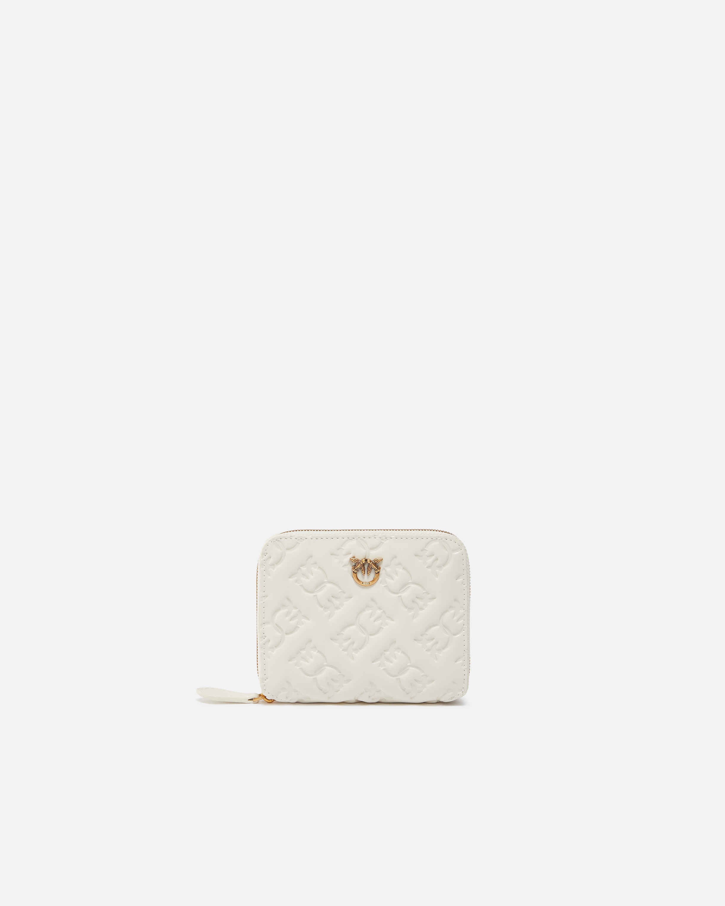 Square Wallet In Monogram Imprinted Leather