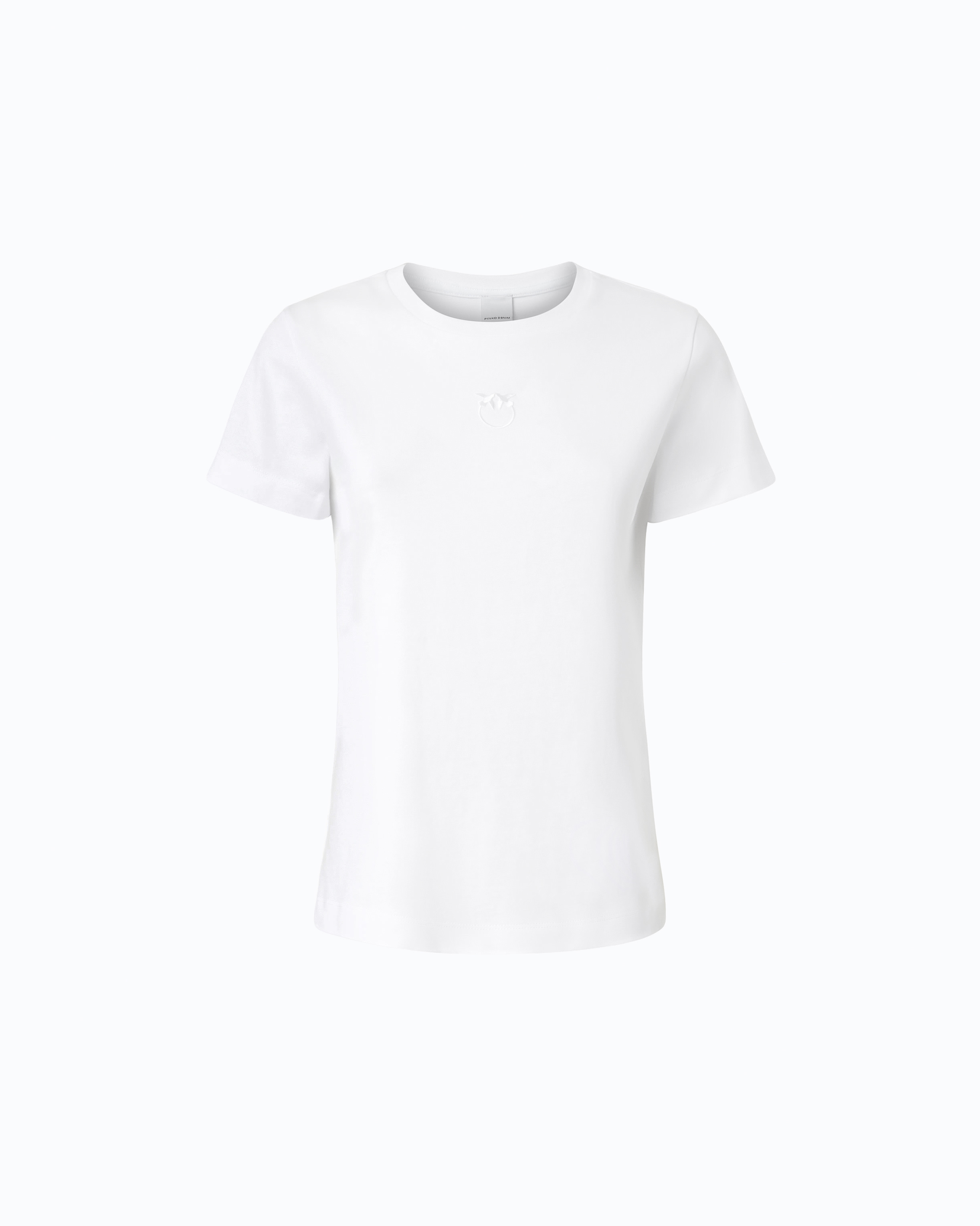Kurzarm-T-Shirt Mit Logostickerei