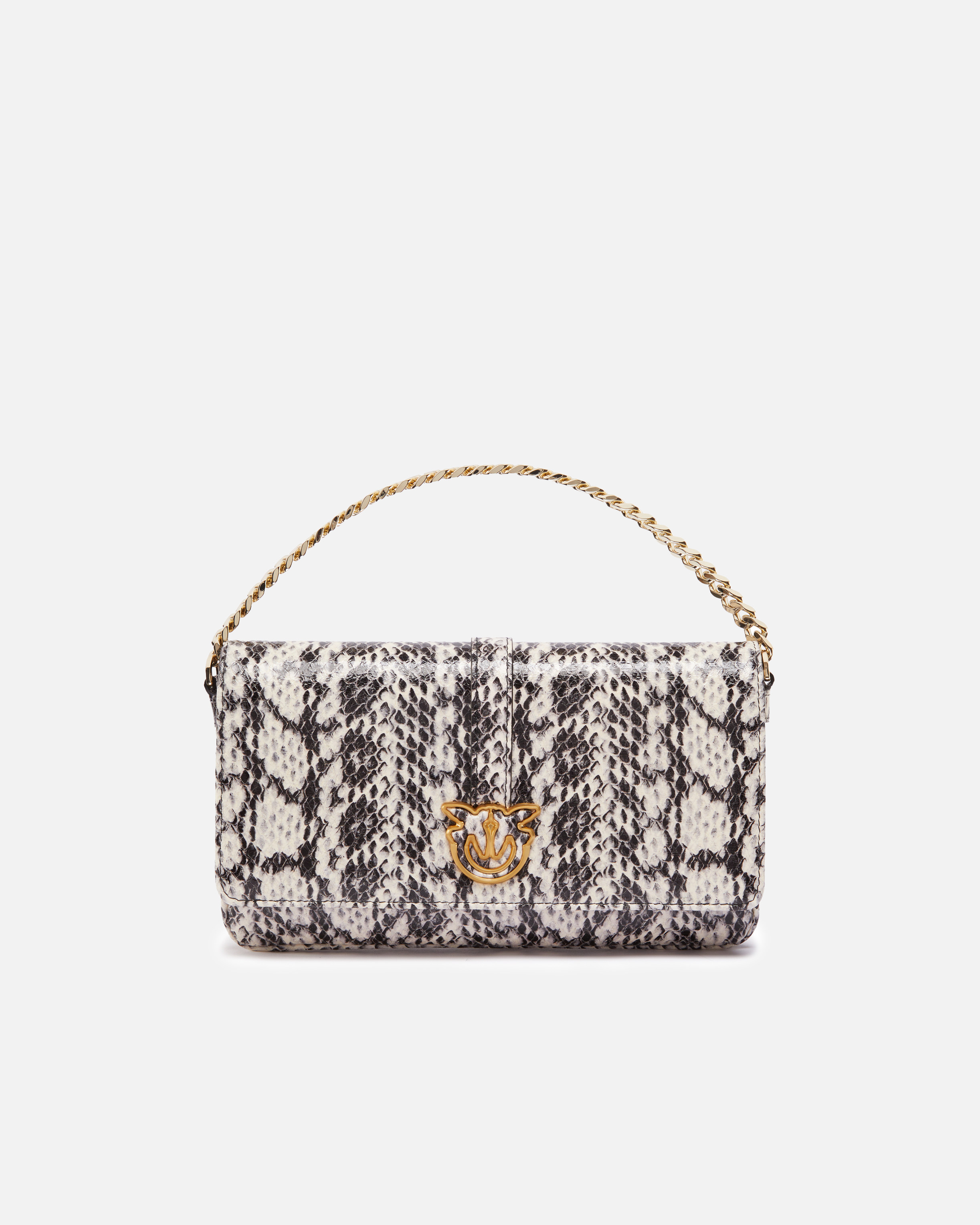 Reptile Print Shoulder Bag With Compartments Pinko Galleria
