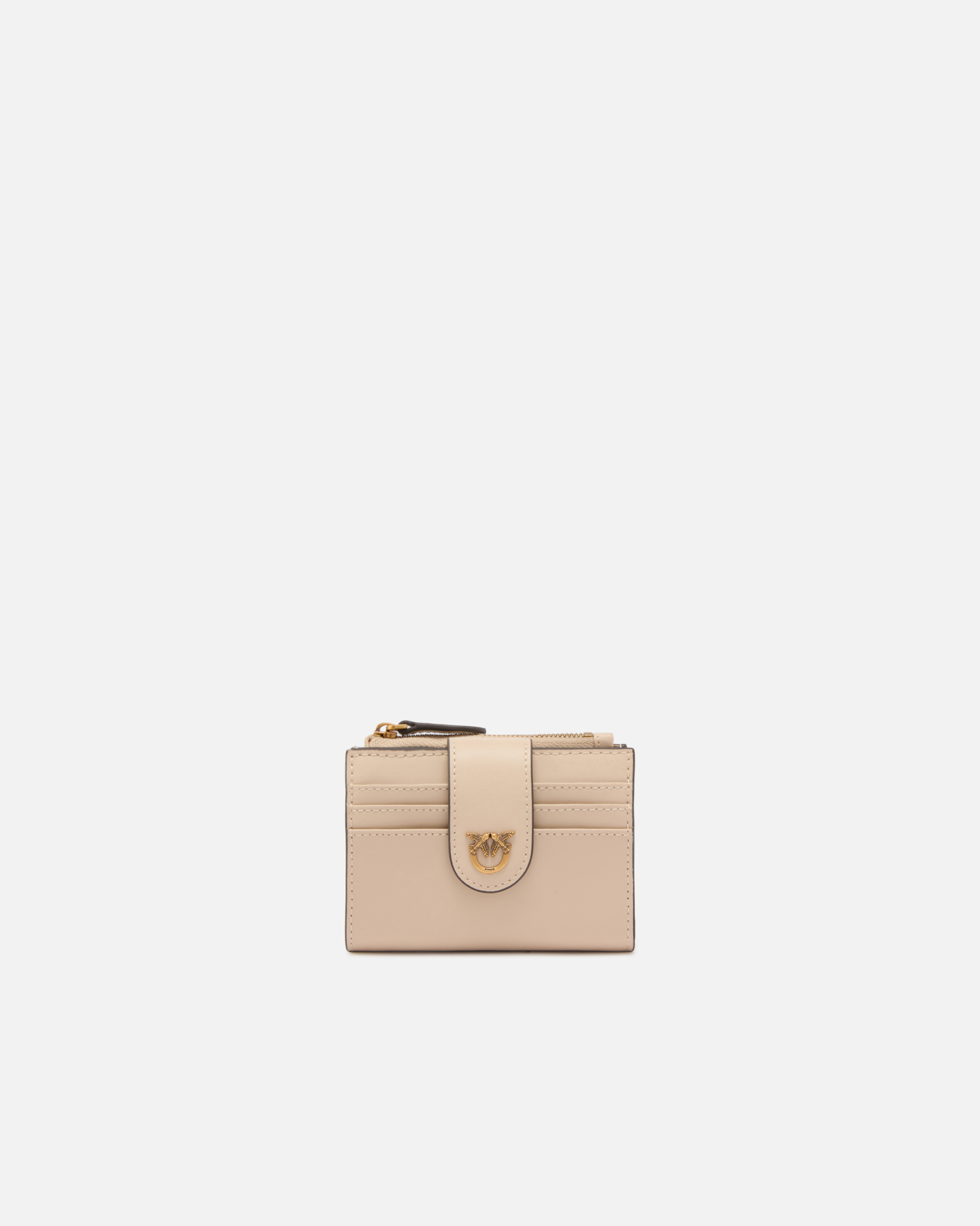Small Smooth Leather Wallet With Logo