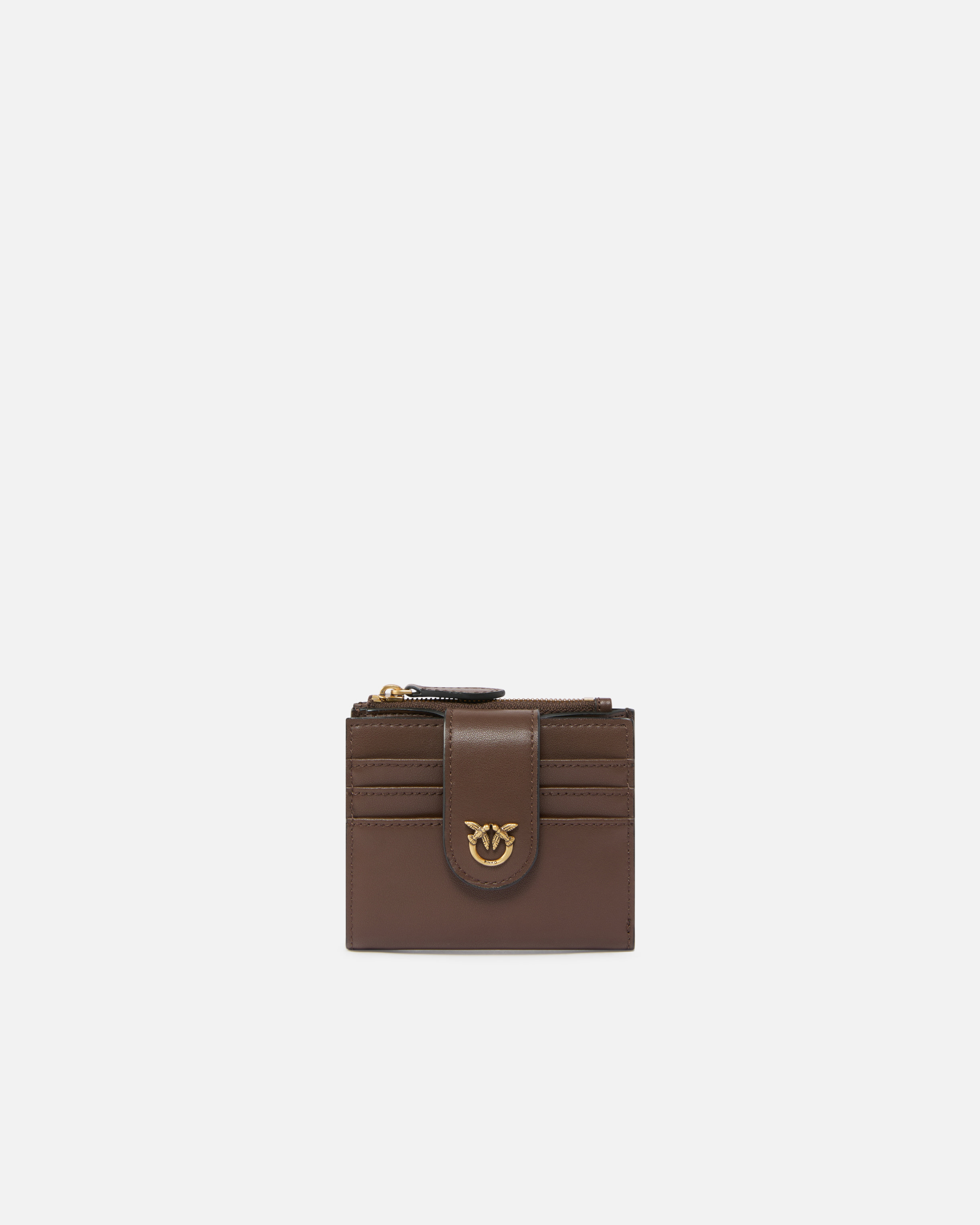 Portafoglio Piccolo In Pelle Liscia Con Logo