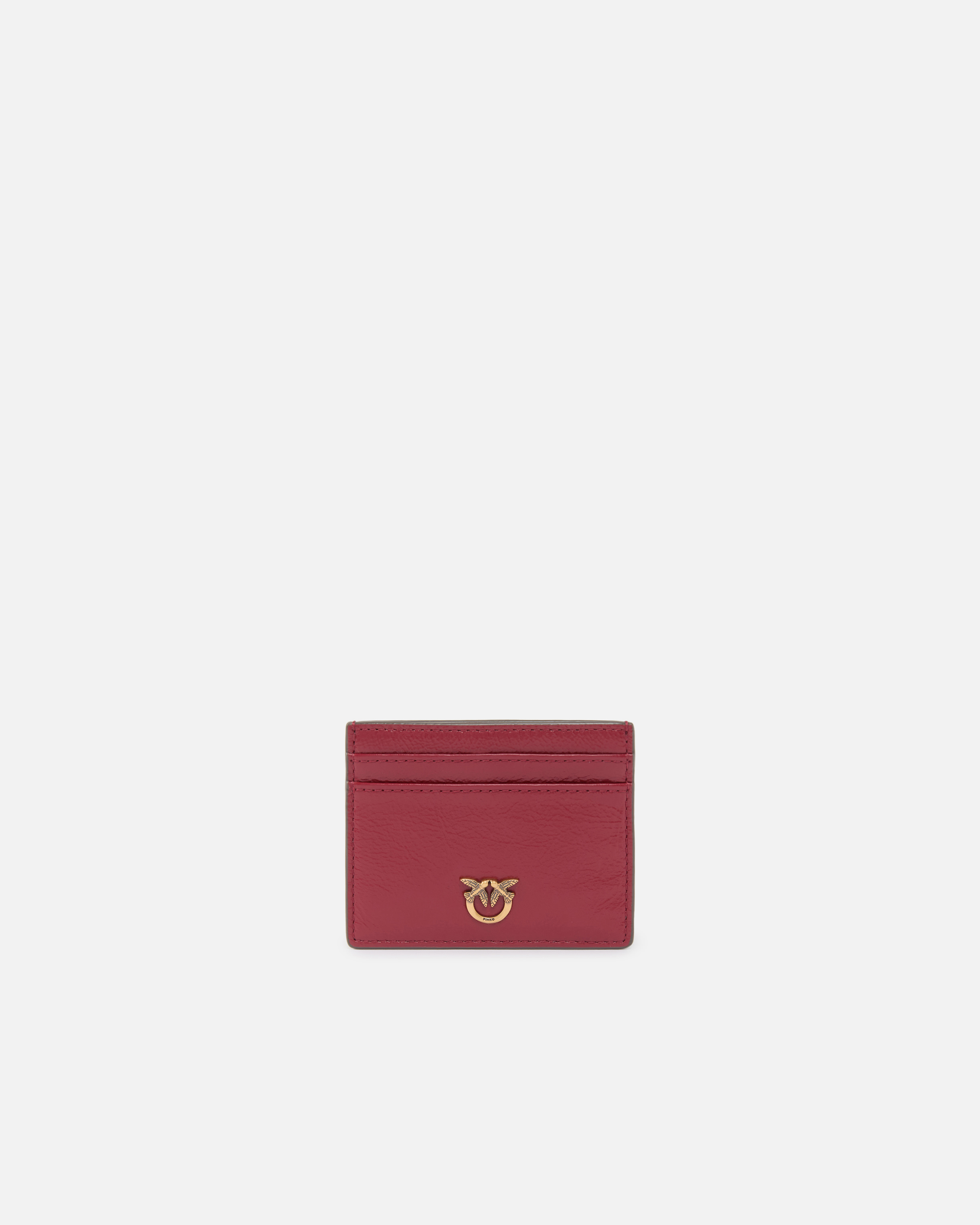 Card Holder In Shiny Leather With Logo