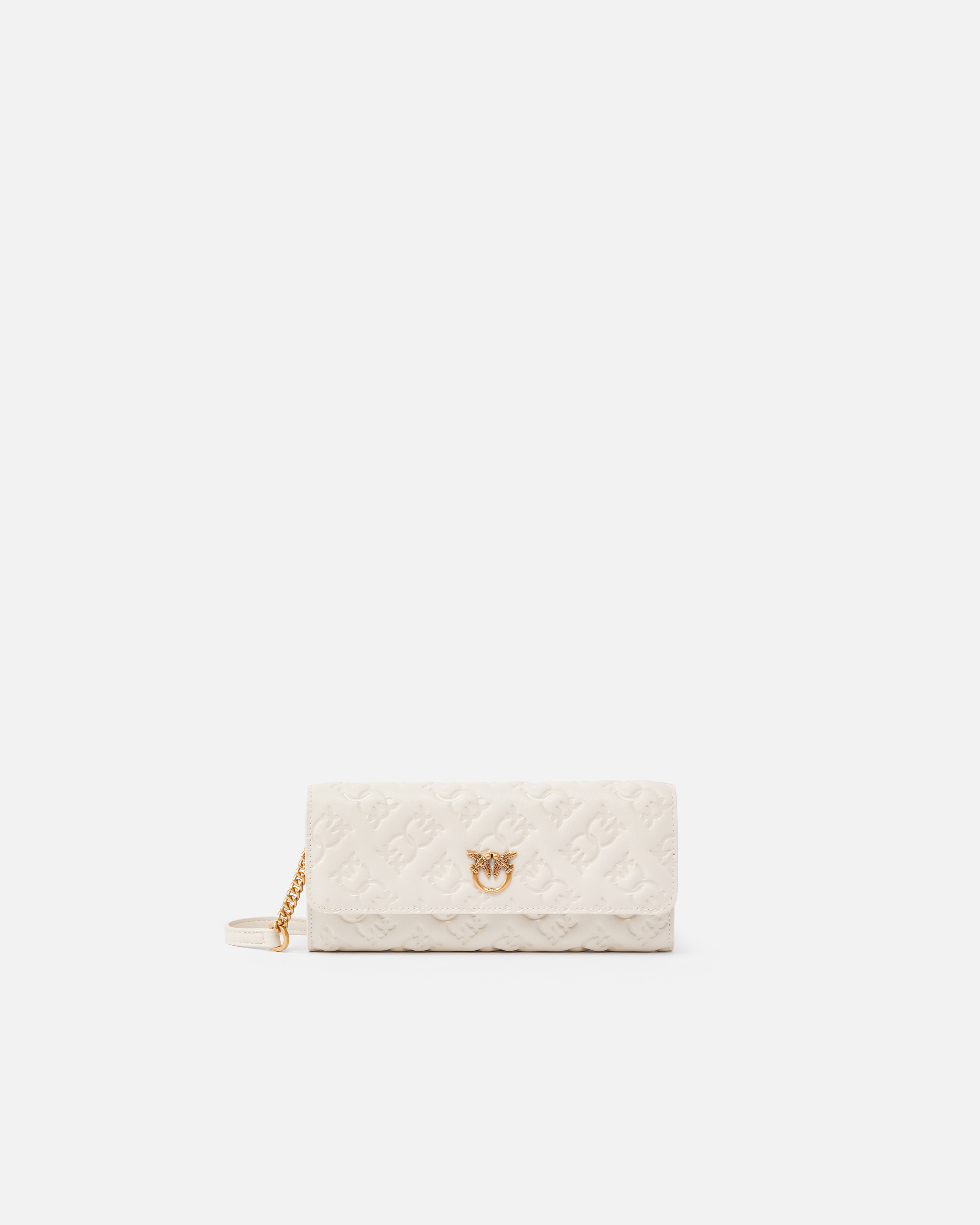 Portafoglio Rettangolare In Pelle Monogram Con Tracolla