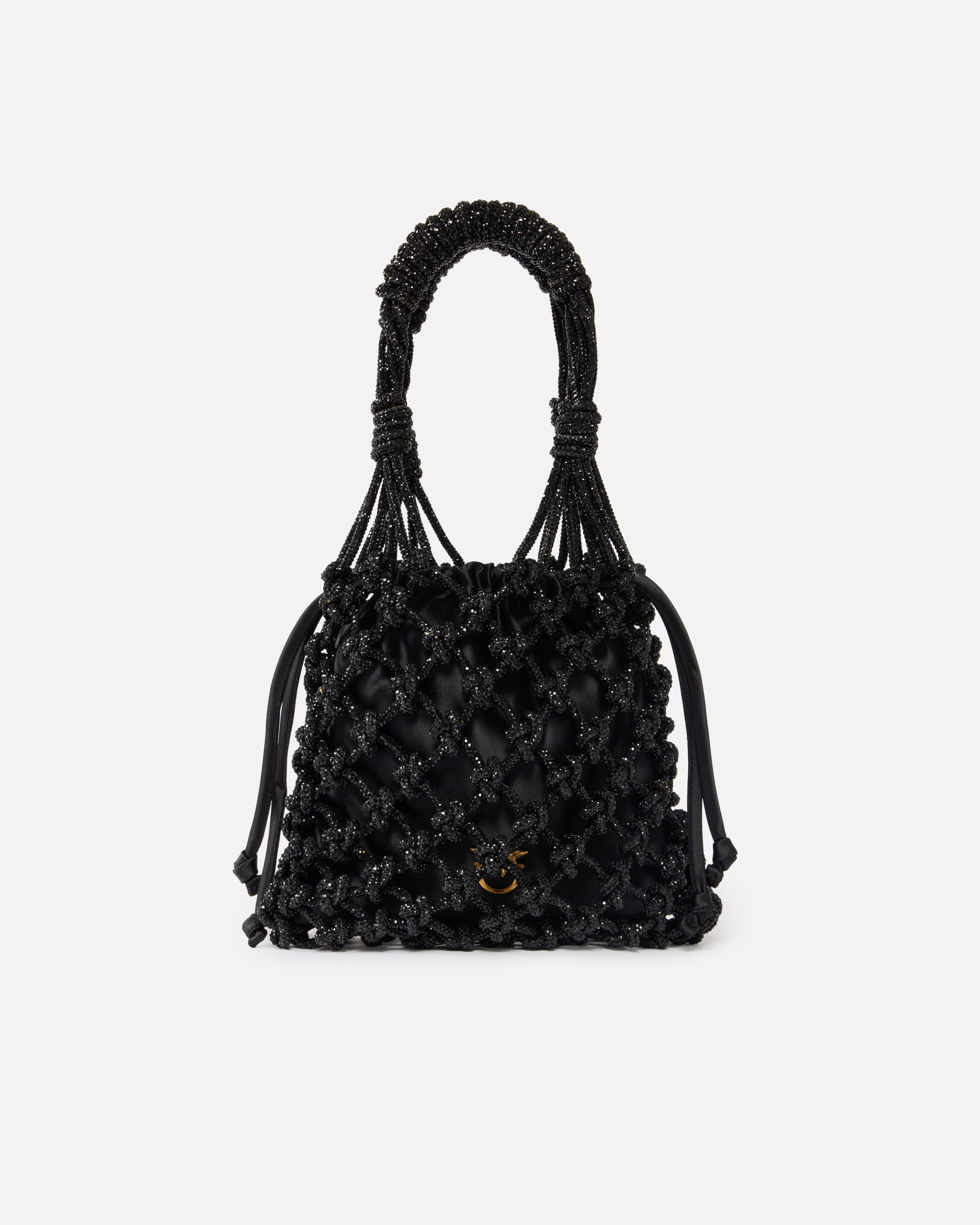 Small Shoulder Bag With Micro Rhinestones