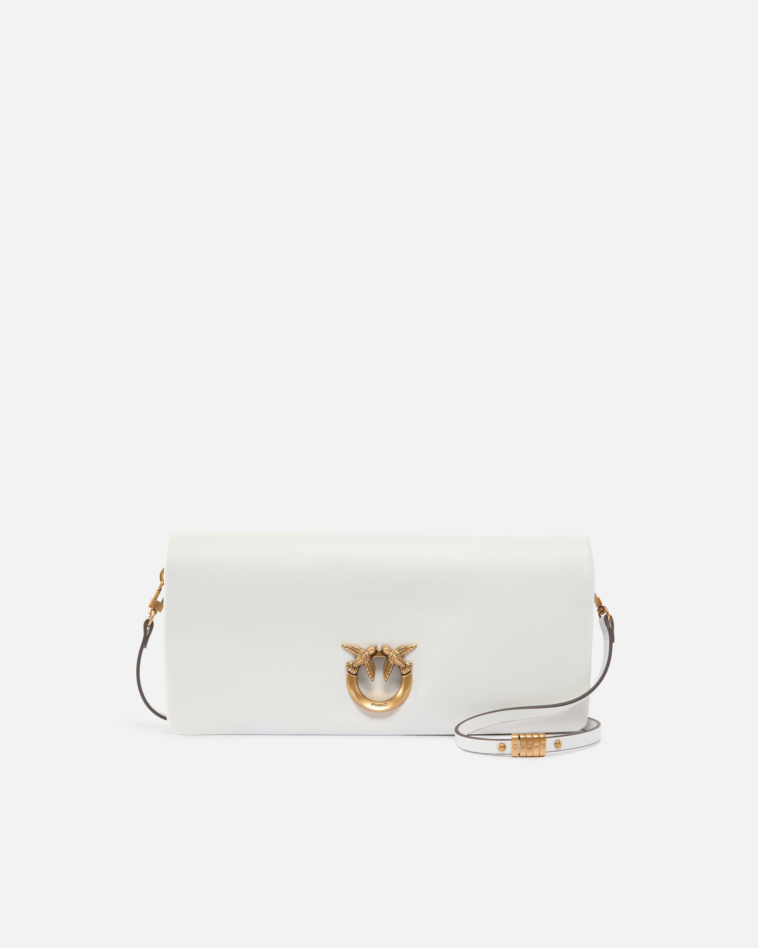 Love Bag Click Soft Horizontal Medium Crossbody Clutch In Leather