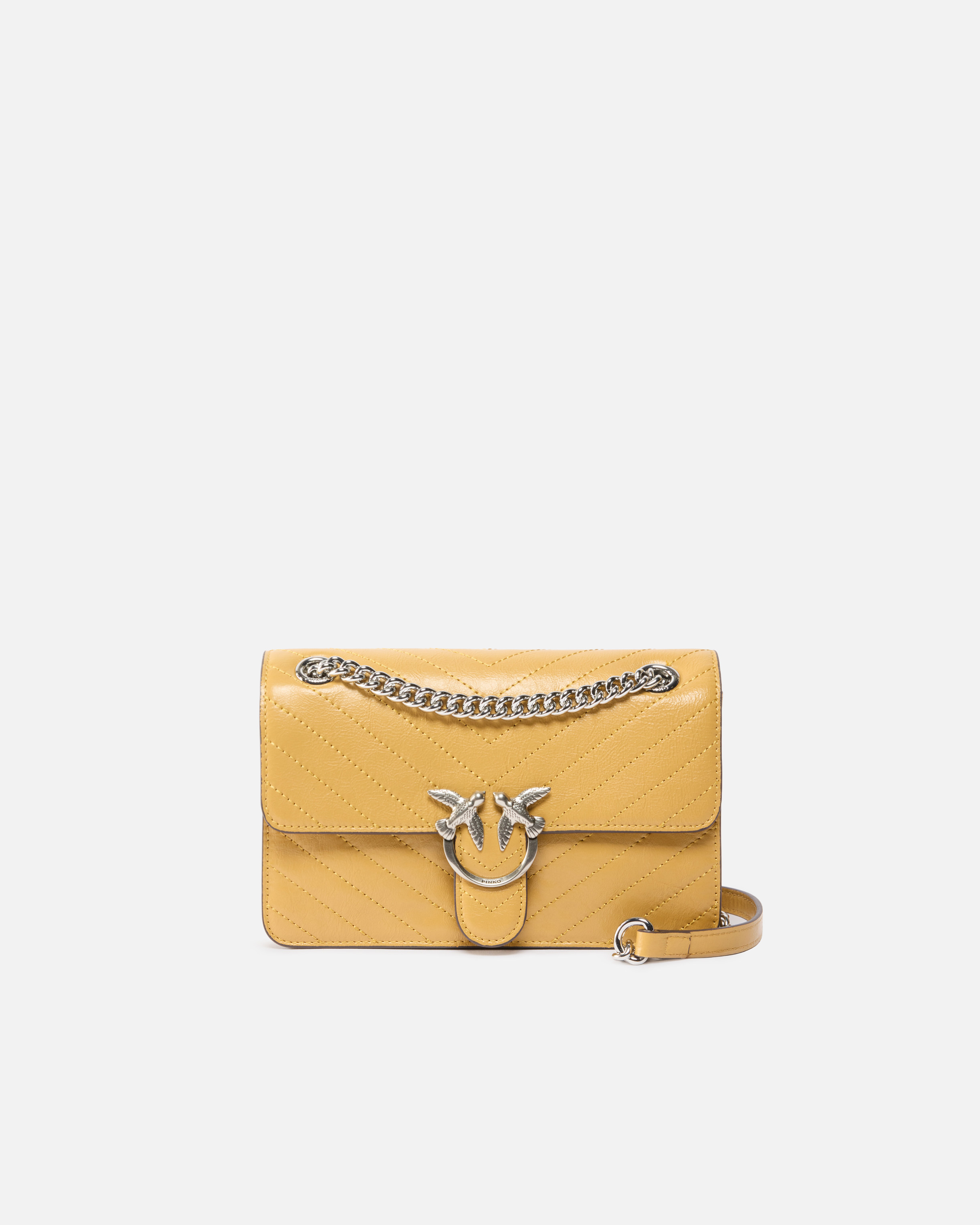 Mini Love Bag One Light Small Handbag In Chevron Leather