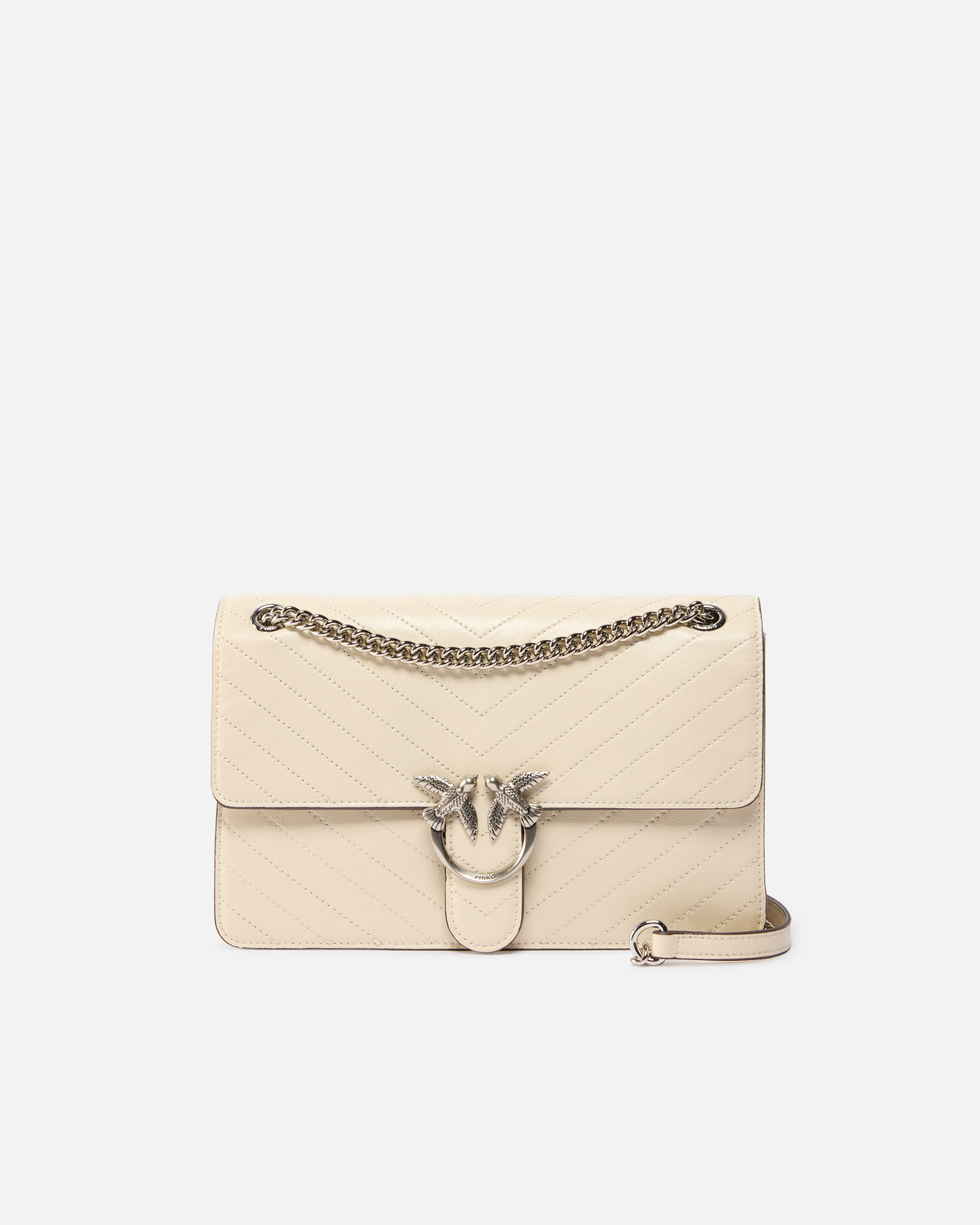 Love Bag One Medium Handbag In Chevron Leather