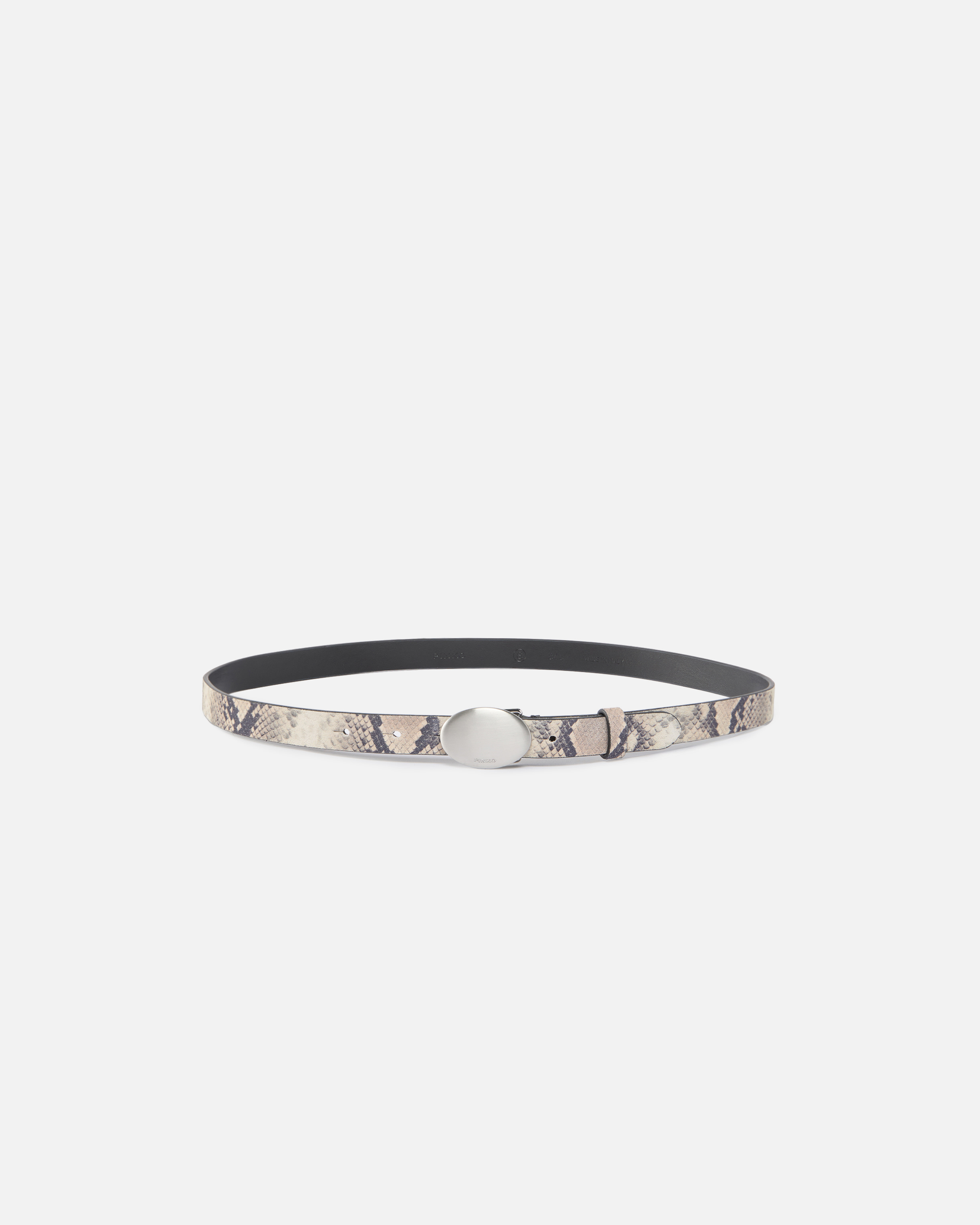 Gürtel Mit Pythonprint Und Ovaler Schnalle 2 Cm