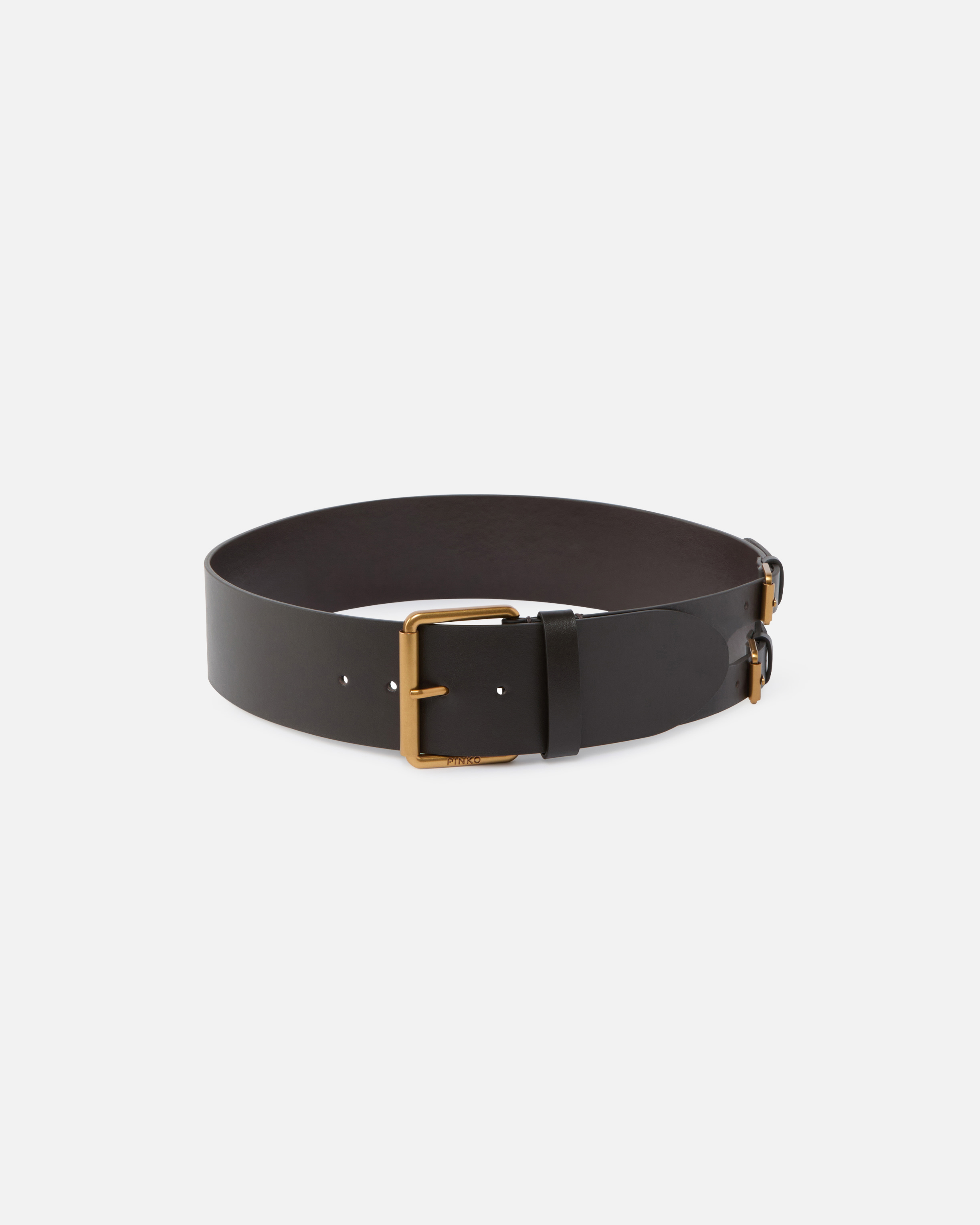 Smooth Leather Belt With Straps, 6 Cm