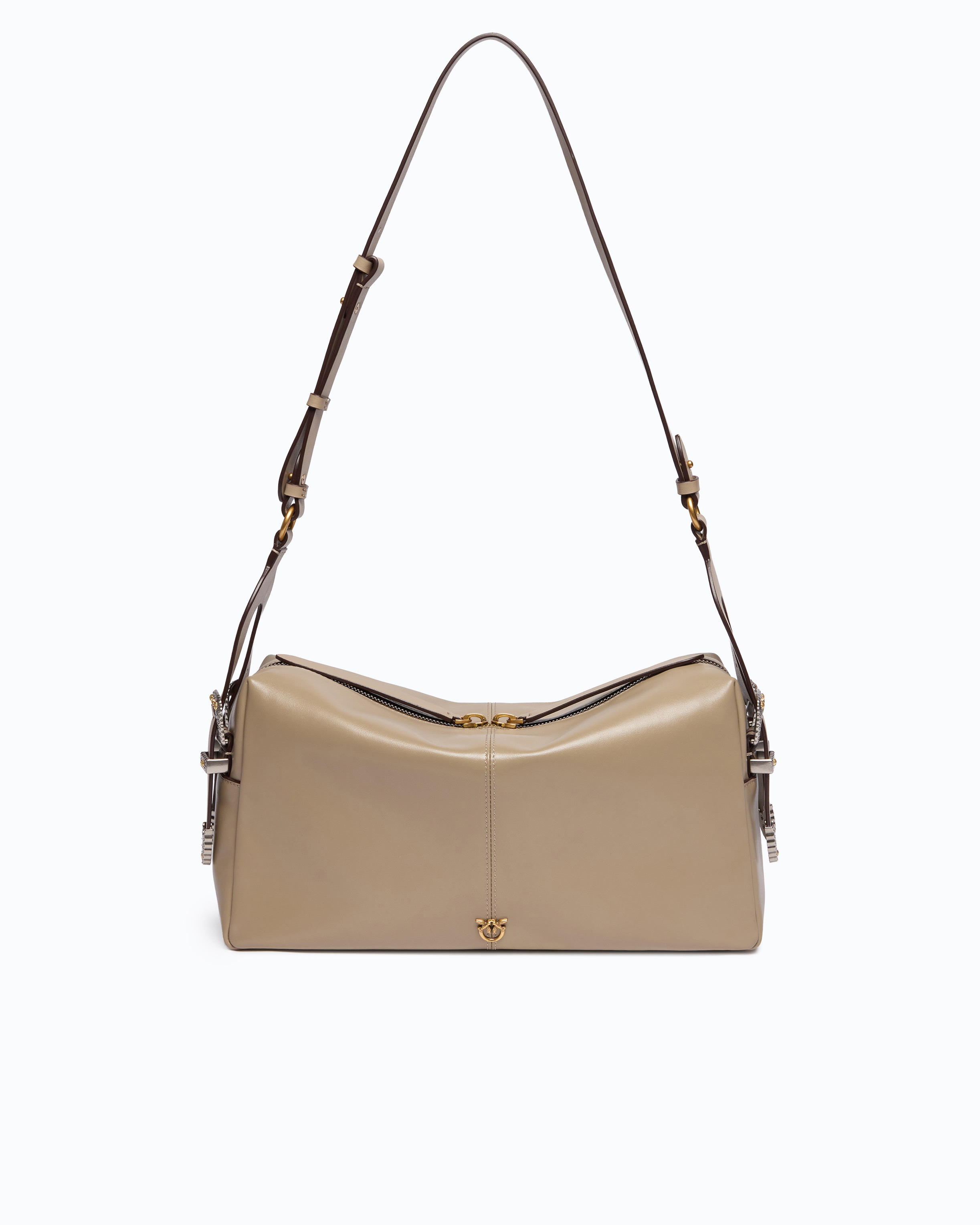Keeper Bag Medium Shoulder Bag In New Biker Leather