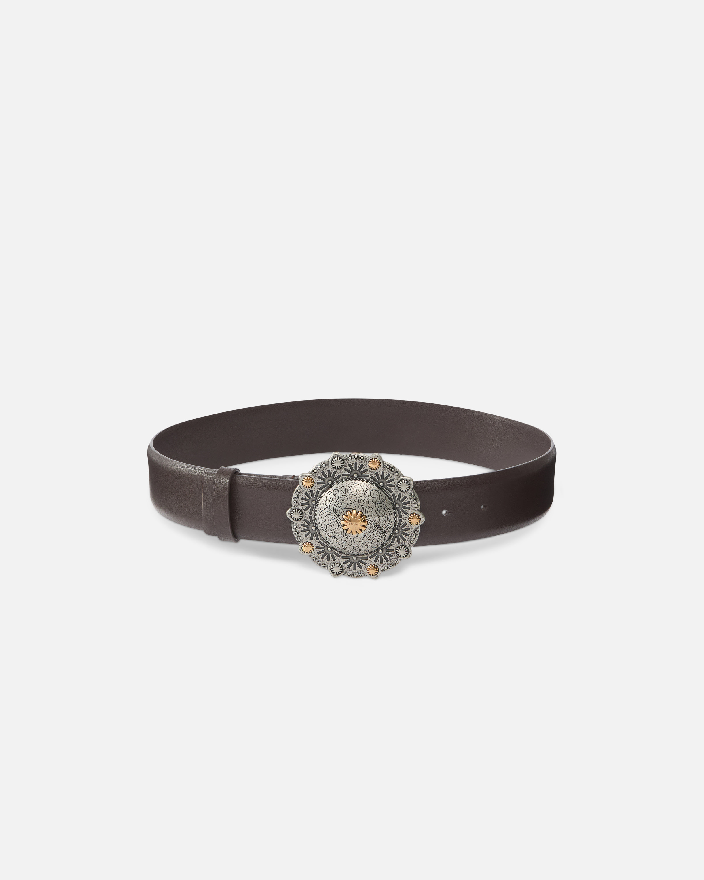 Ledergürtel Mit Schmuckmedaille 4 Cm